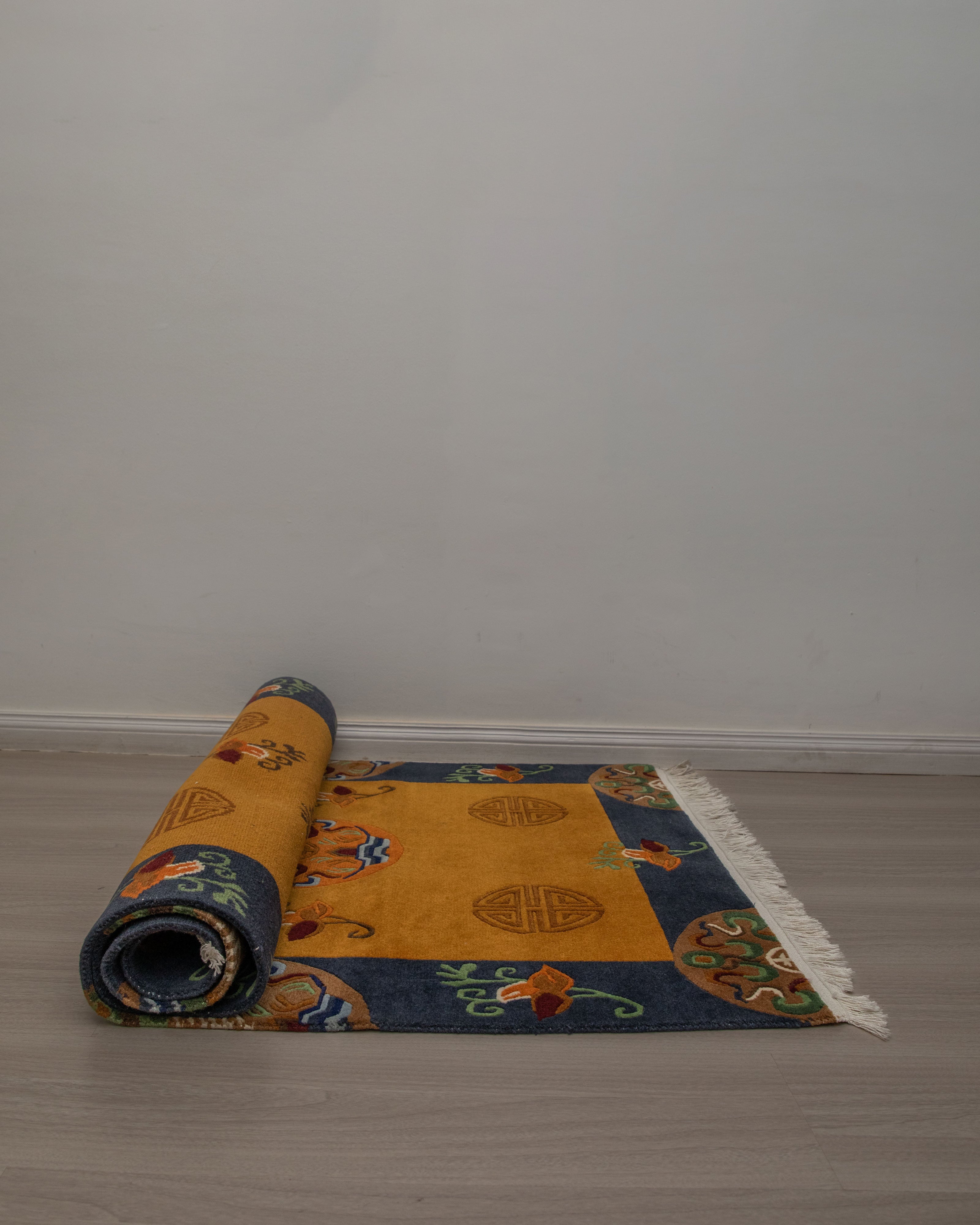 Tibetan Wool Rug | Handmade Spiritual Decor