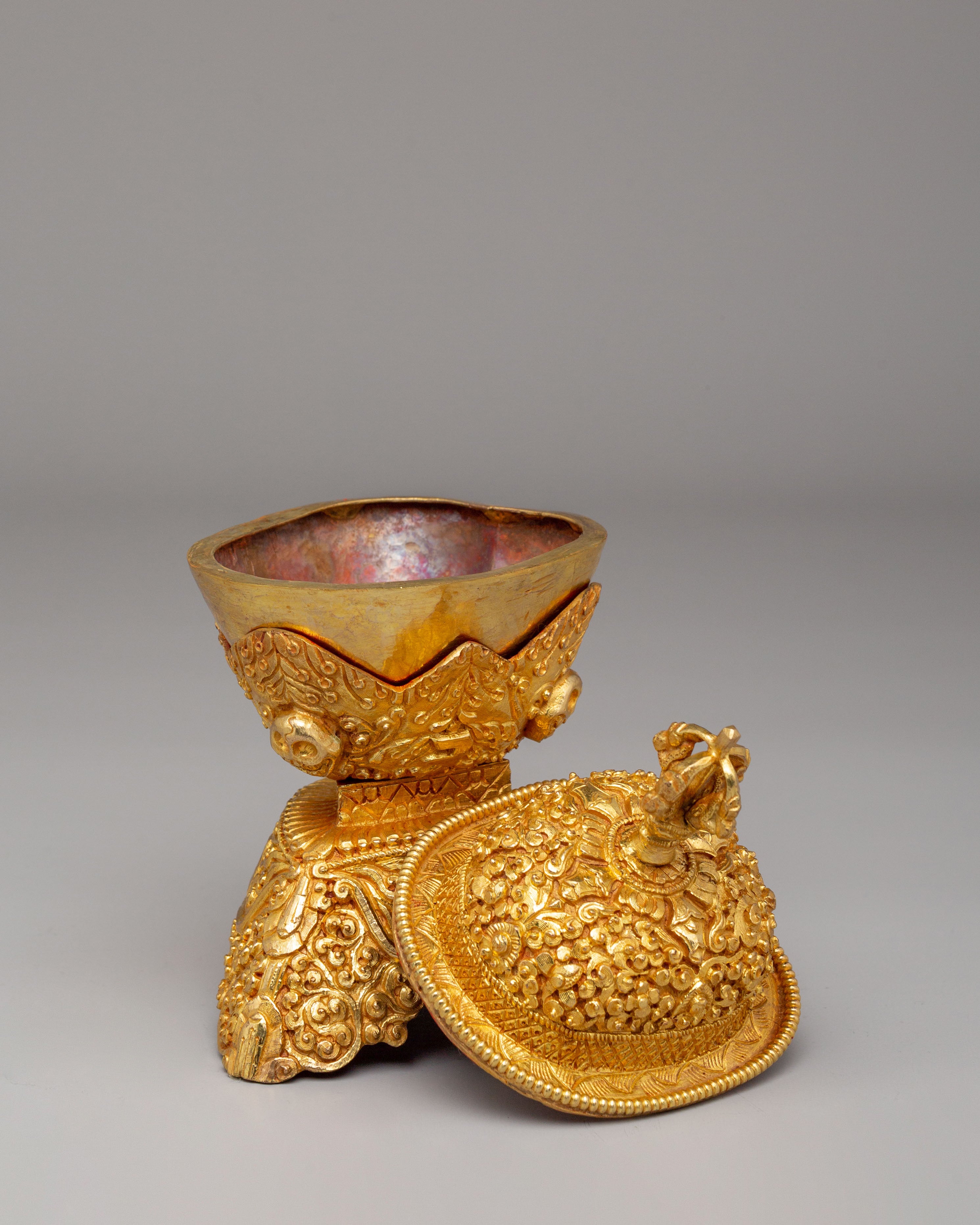 Kapala Buddhist Ritual Cup | Sacred Kapala for Meditation & Offerings