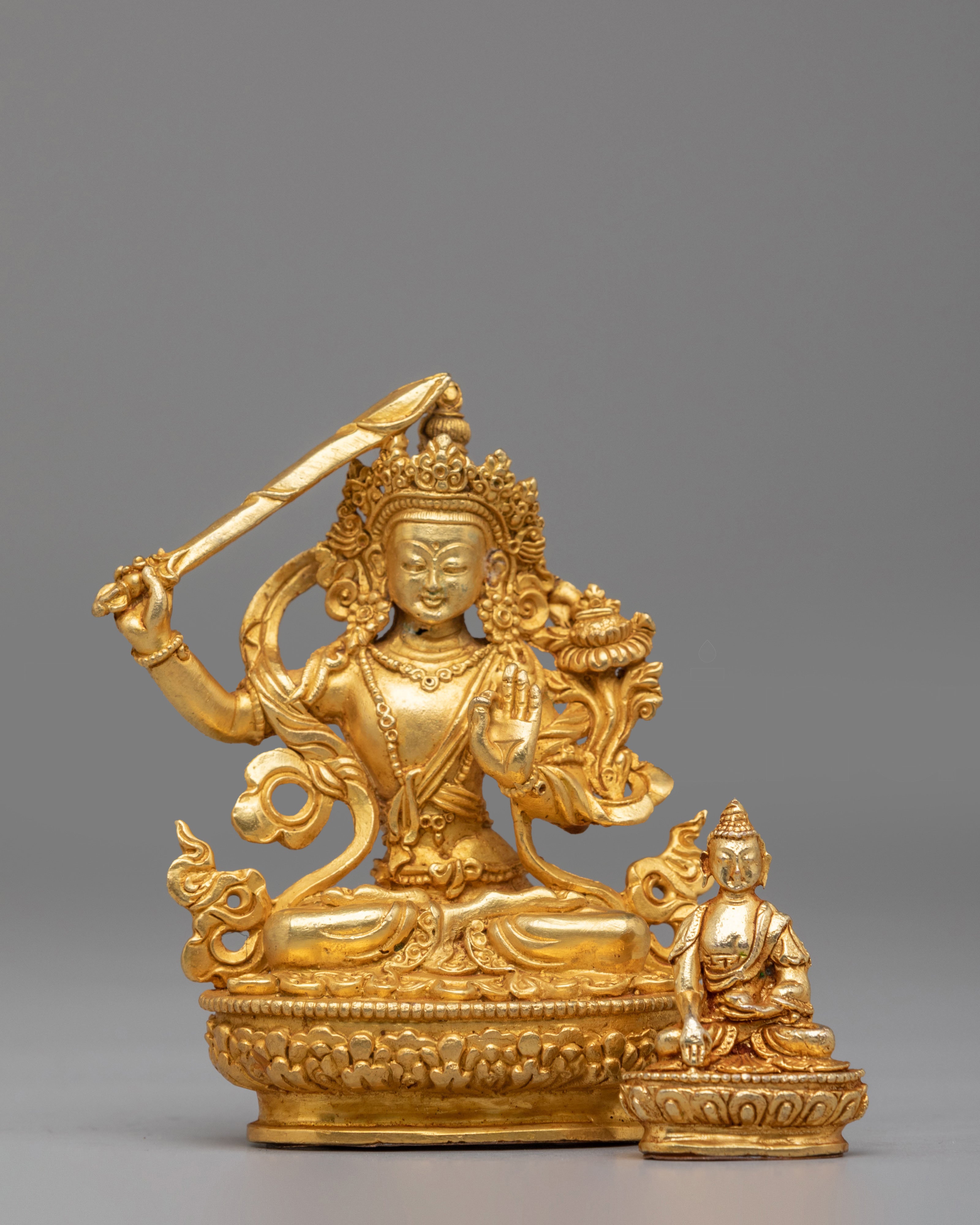 Himalayan Buddhist Wisdom Deity Statue | Manjushri Decor