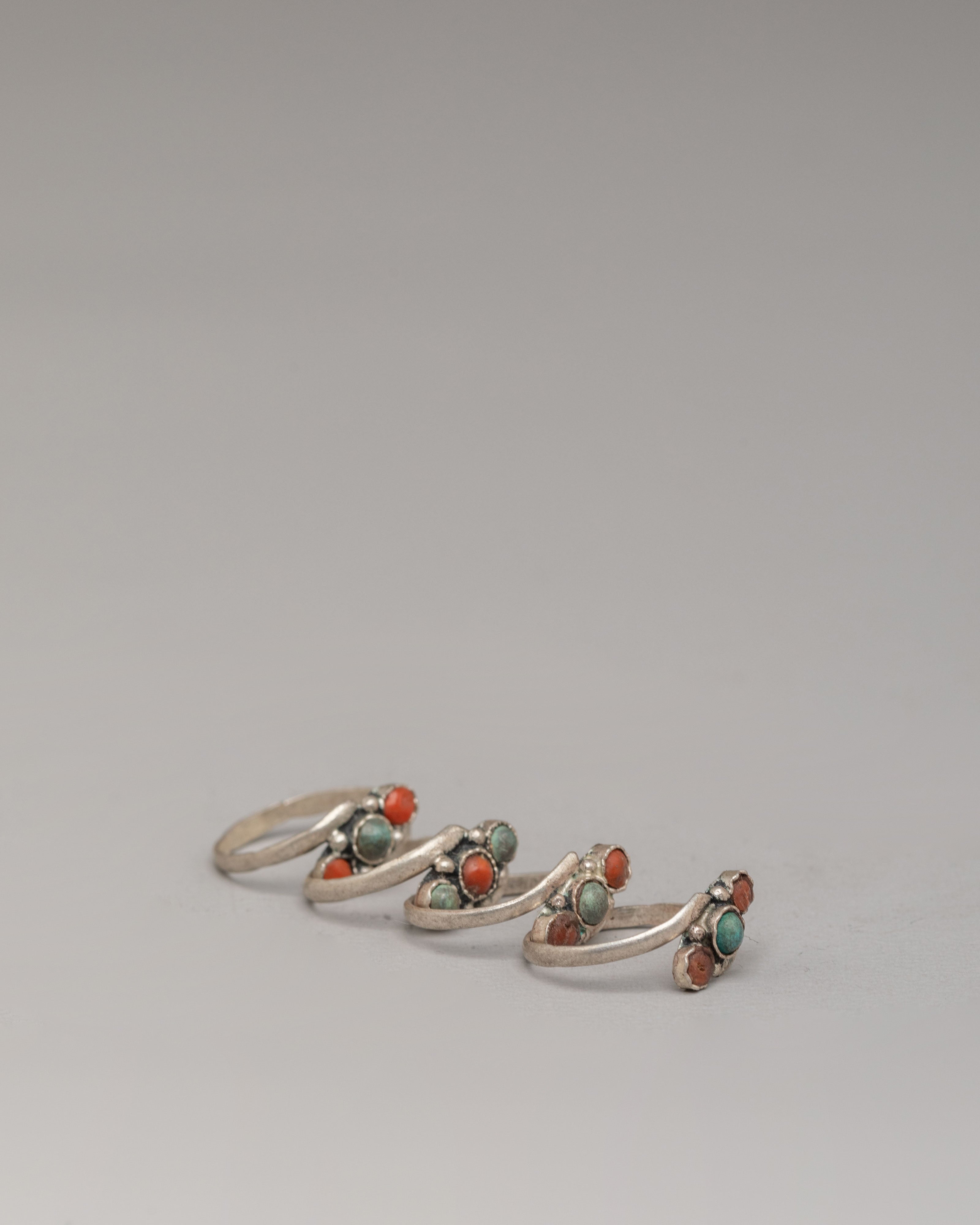 Natural Stone Ring Set | Handcrafted Natural Stone Rings