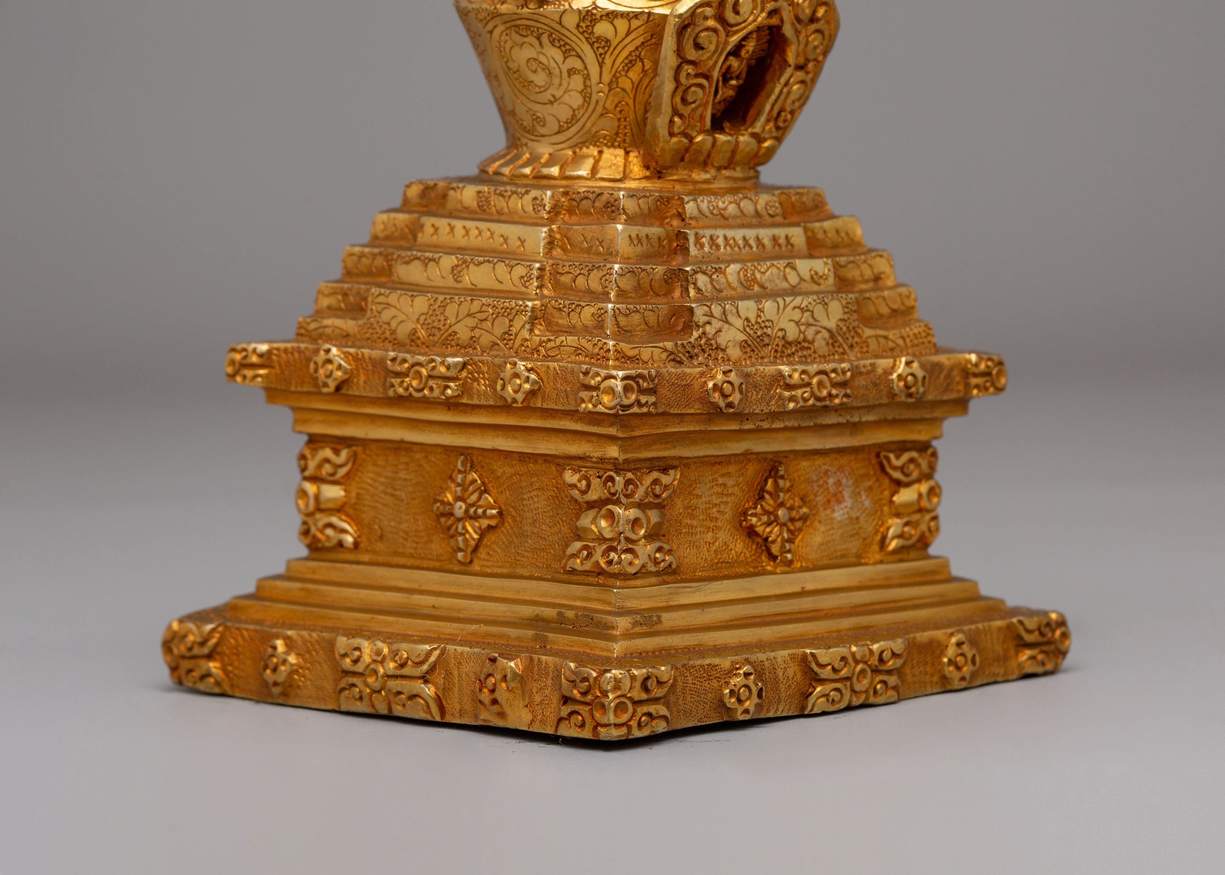 Great Miracles Stupa | Gold-Plated Copper Tibetan Art