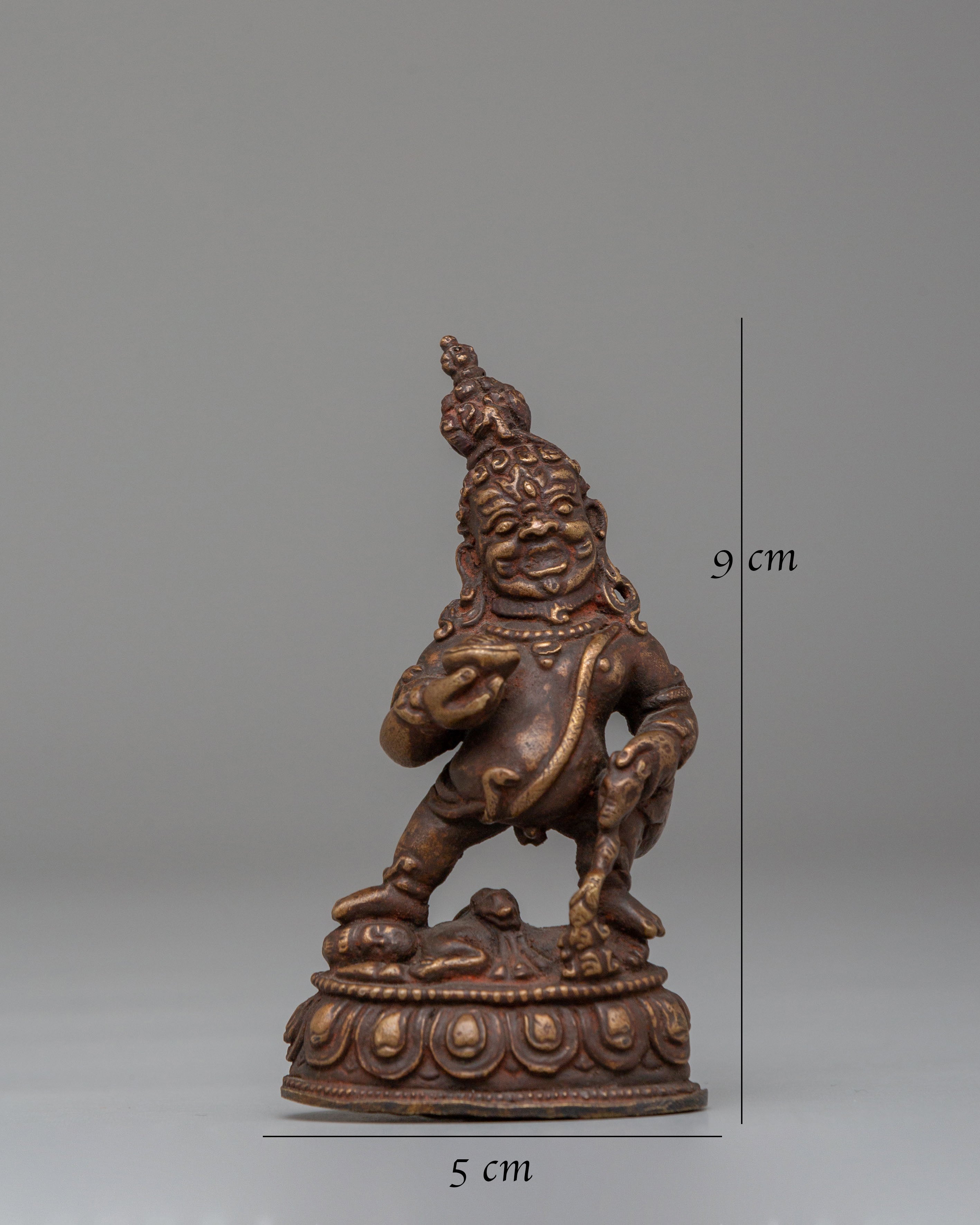 Black Dzambhala Wealth Deity Sculpture | Sacred Buddhist Altar Decor