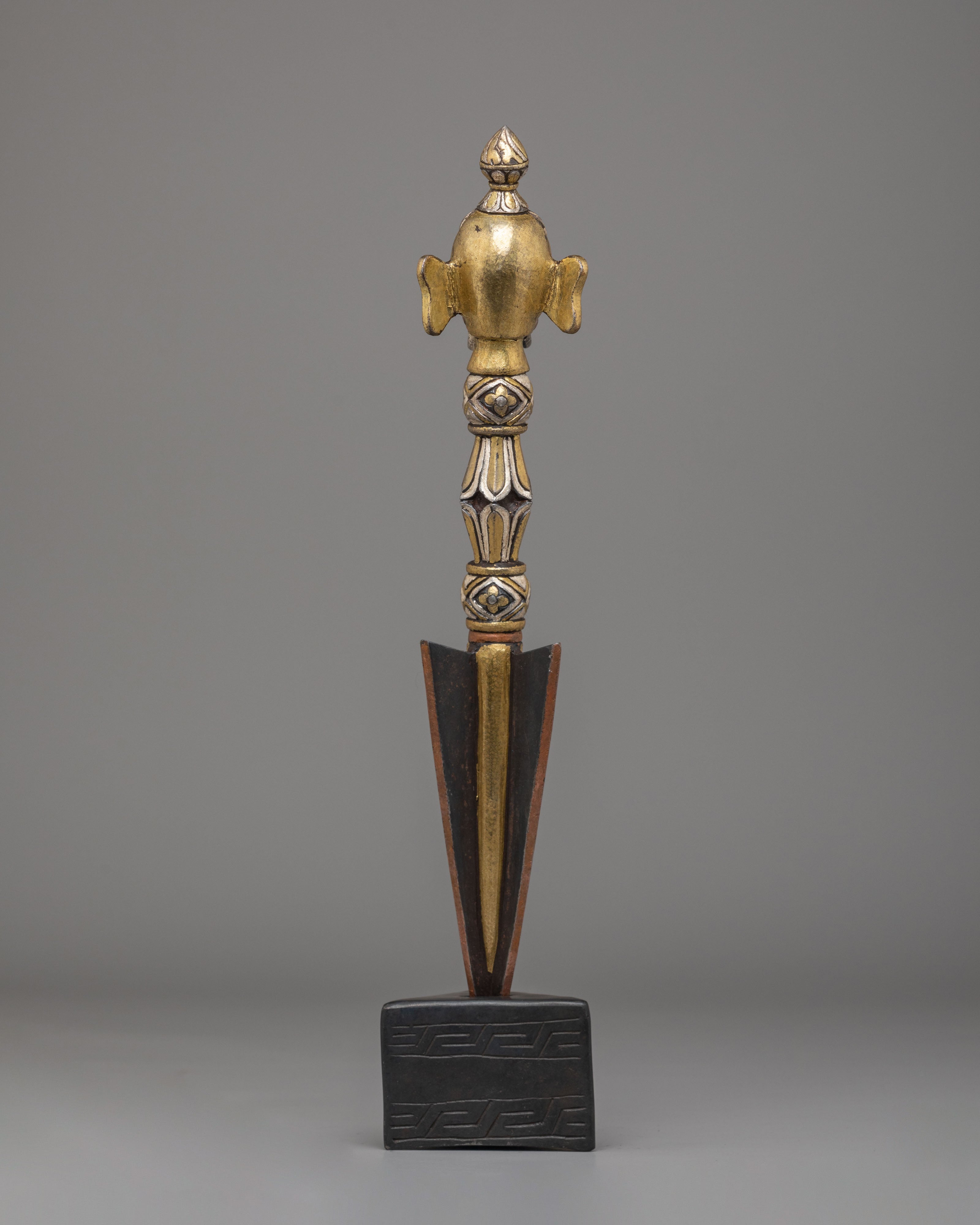 Phurba Ritual Dagger with Elephant Motif | A Sacred Tibetan Dagger
