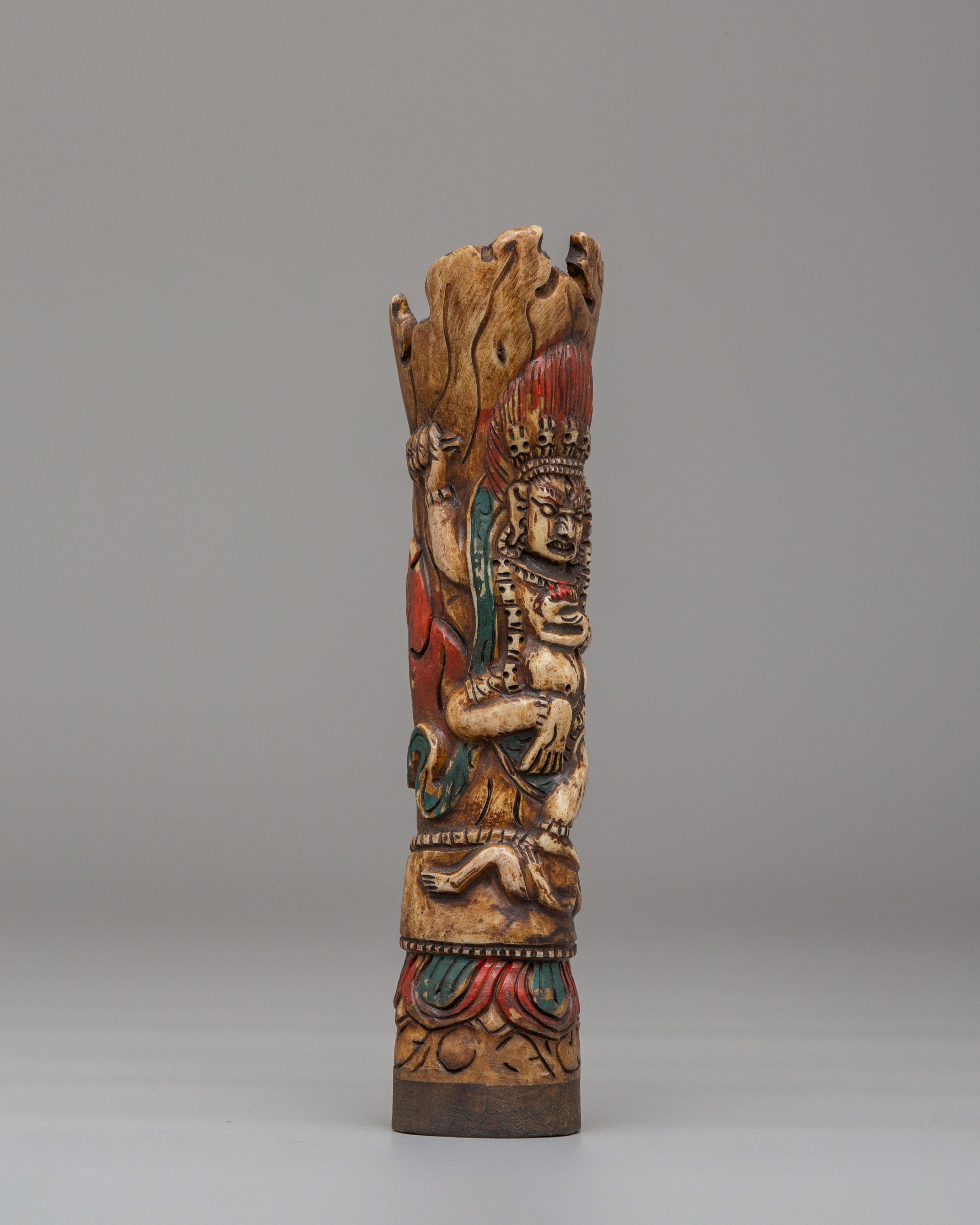 Handcrafted Mahakala Bone | Tibetan Protector Deity