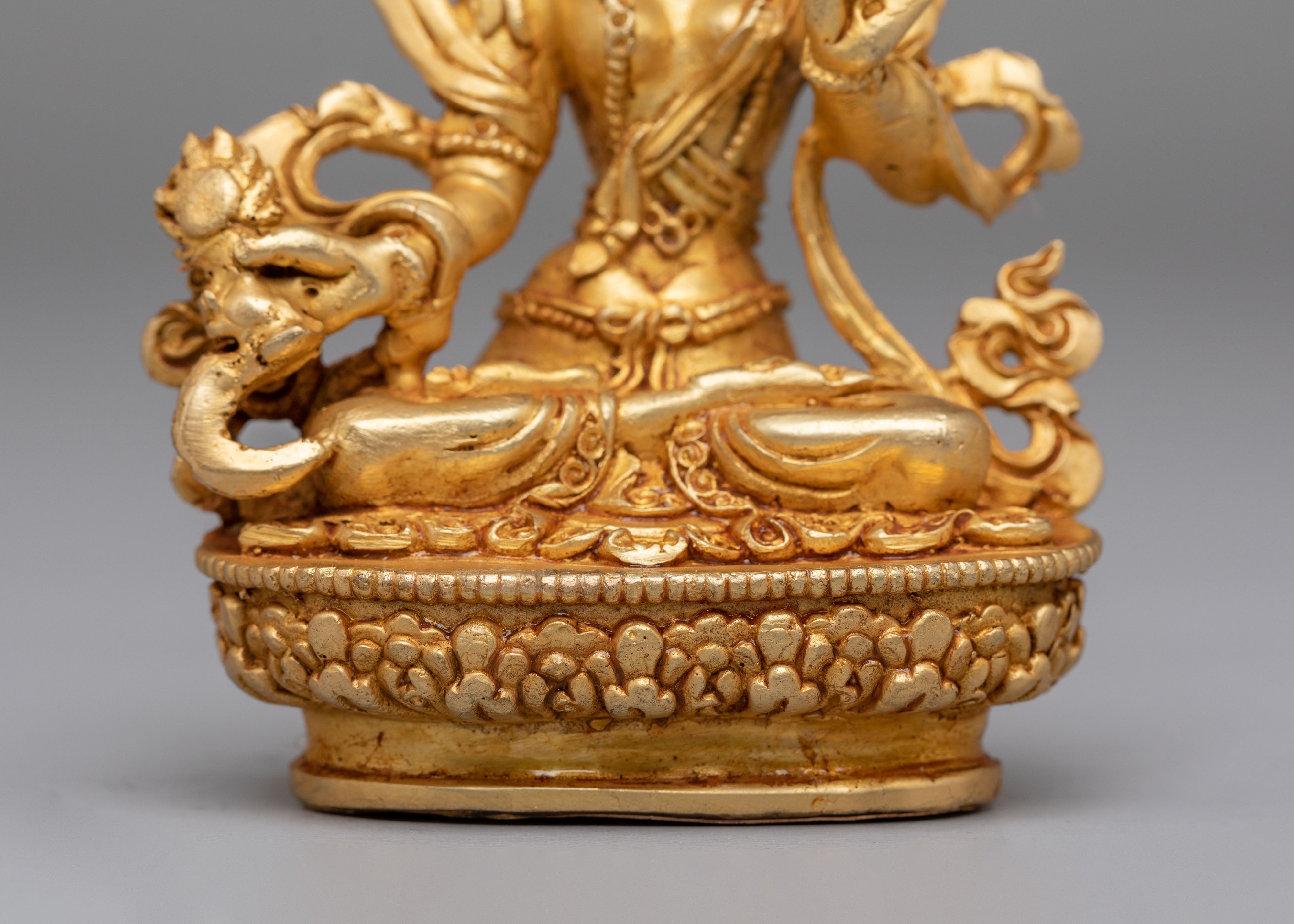 Sacred Tibetan Dukar Statue | Buddhist Protector Deity