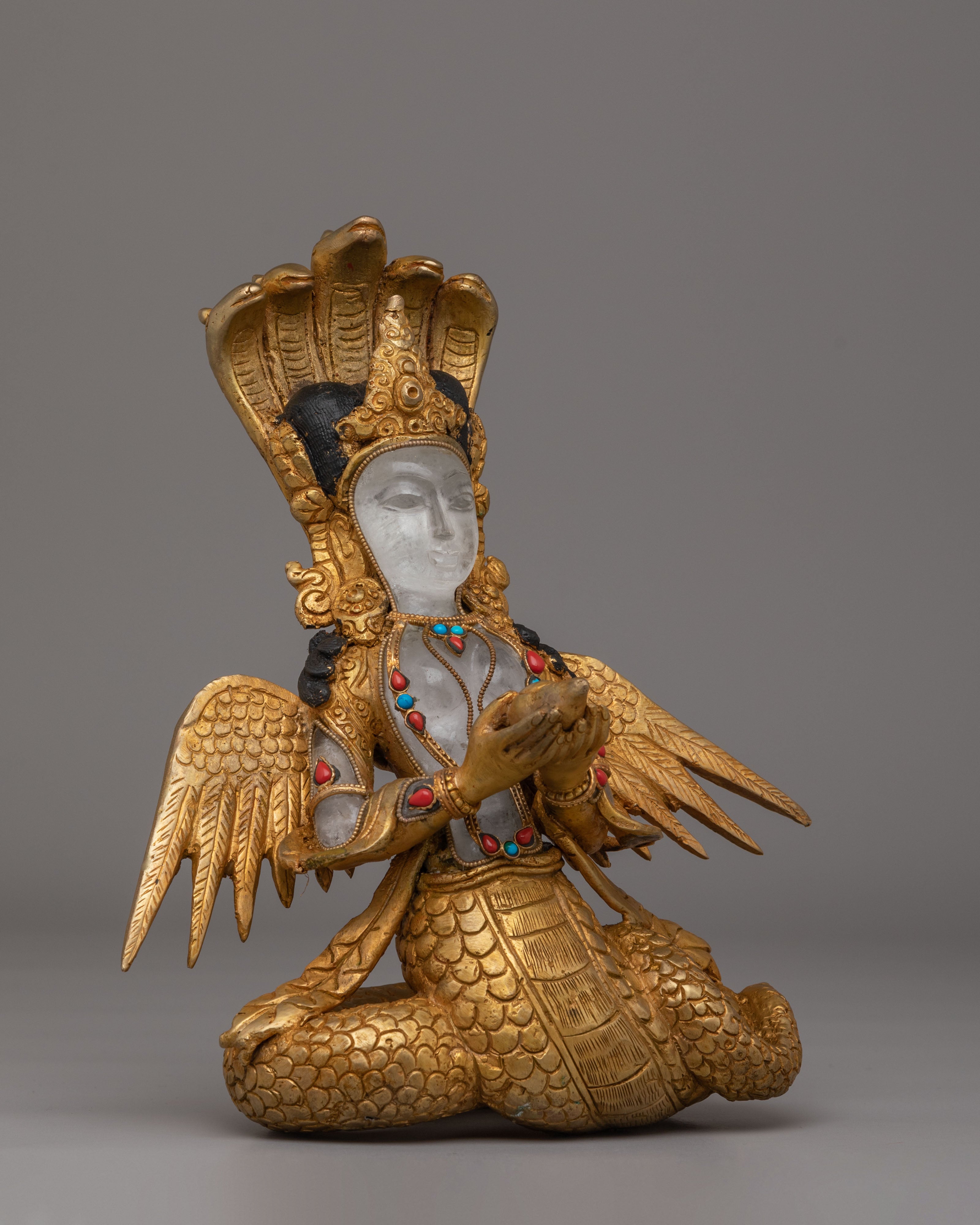 Handmade Nagkanya Deity Statue | Sacred Hindu Deity Art