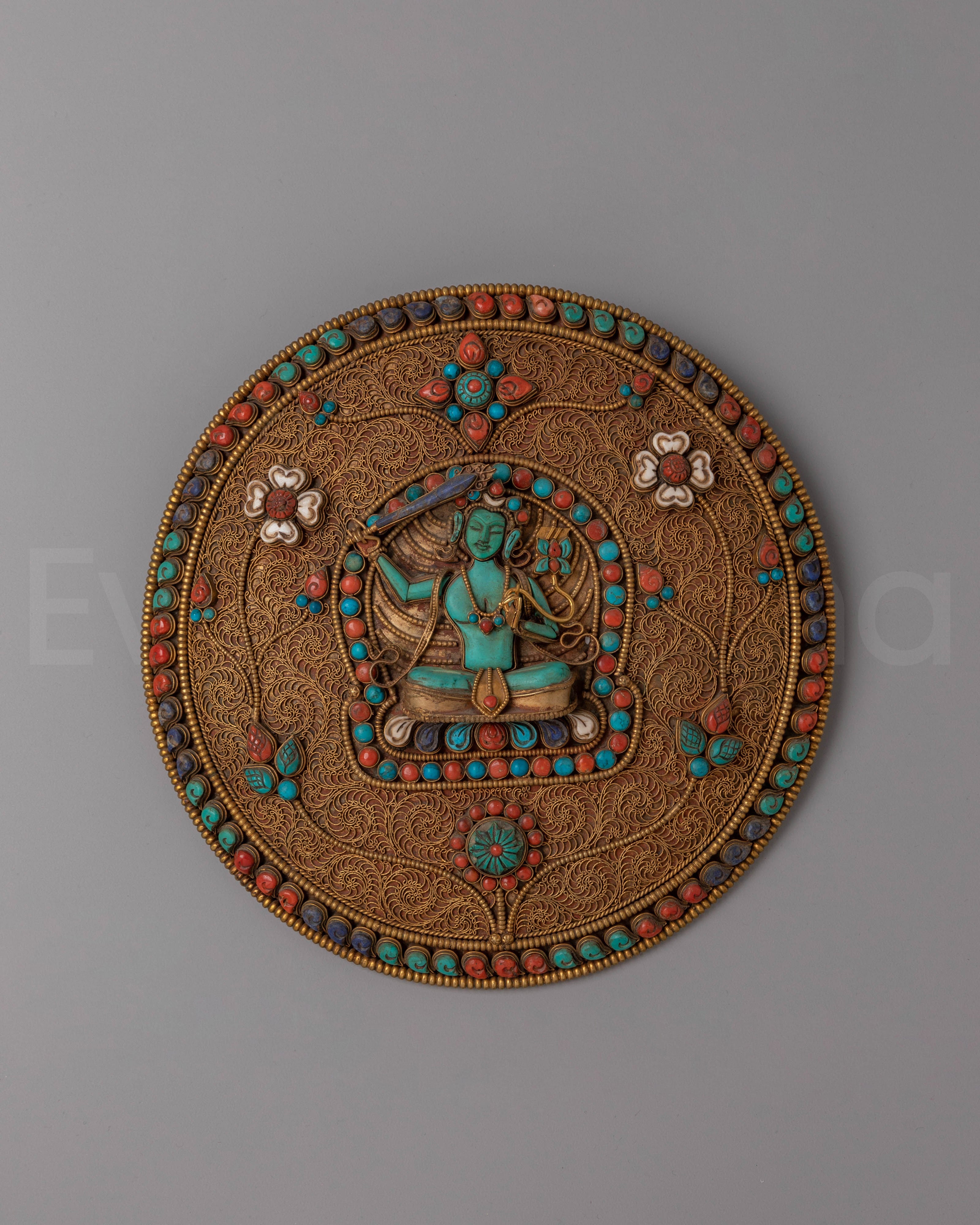 Tibetan Manjushri Deity Wall Hanging