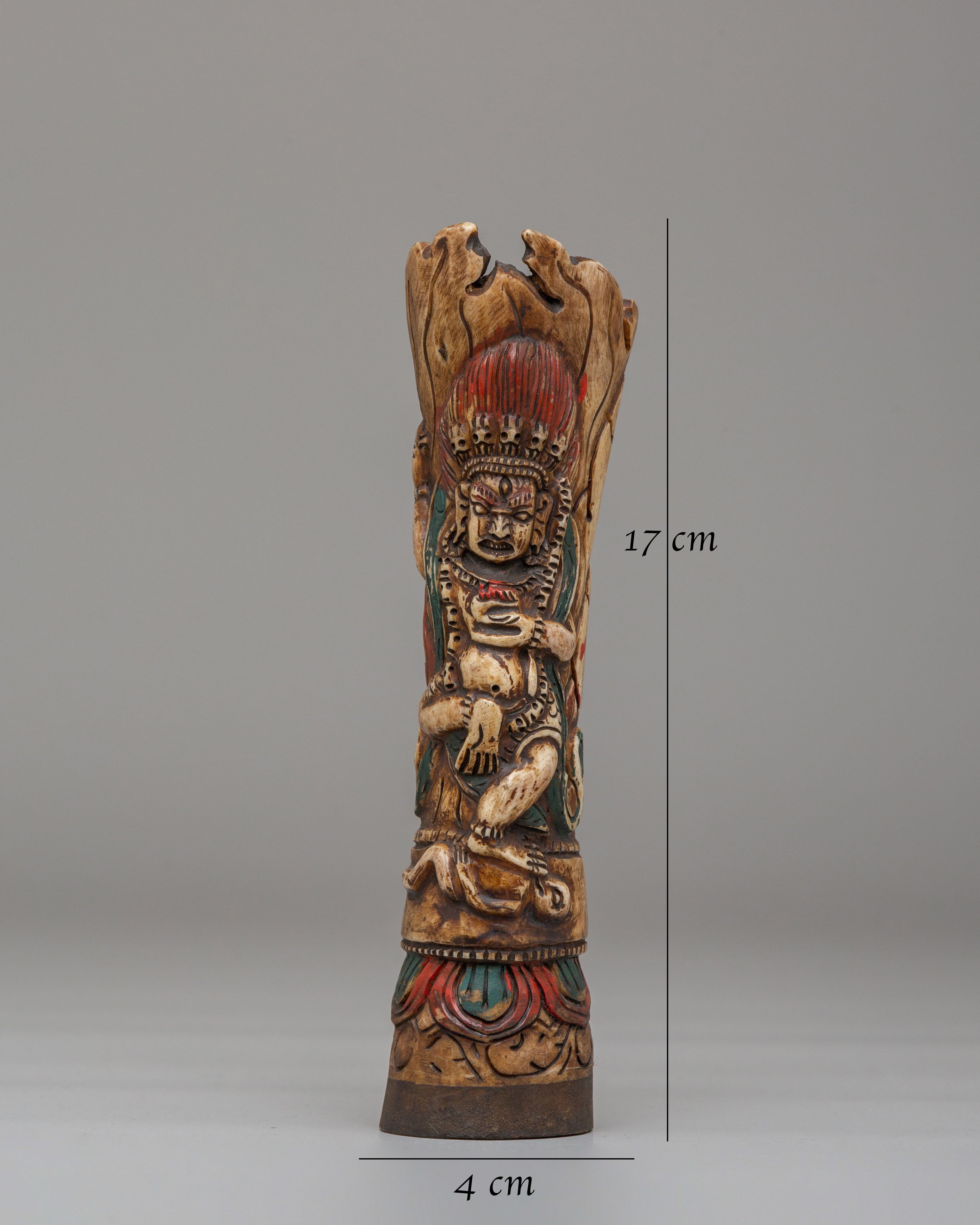 Handcrafted Mahakala Bone | Tibetan Protector Deity