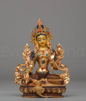 Green Tara Sacred Statue | Spiritual Decor