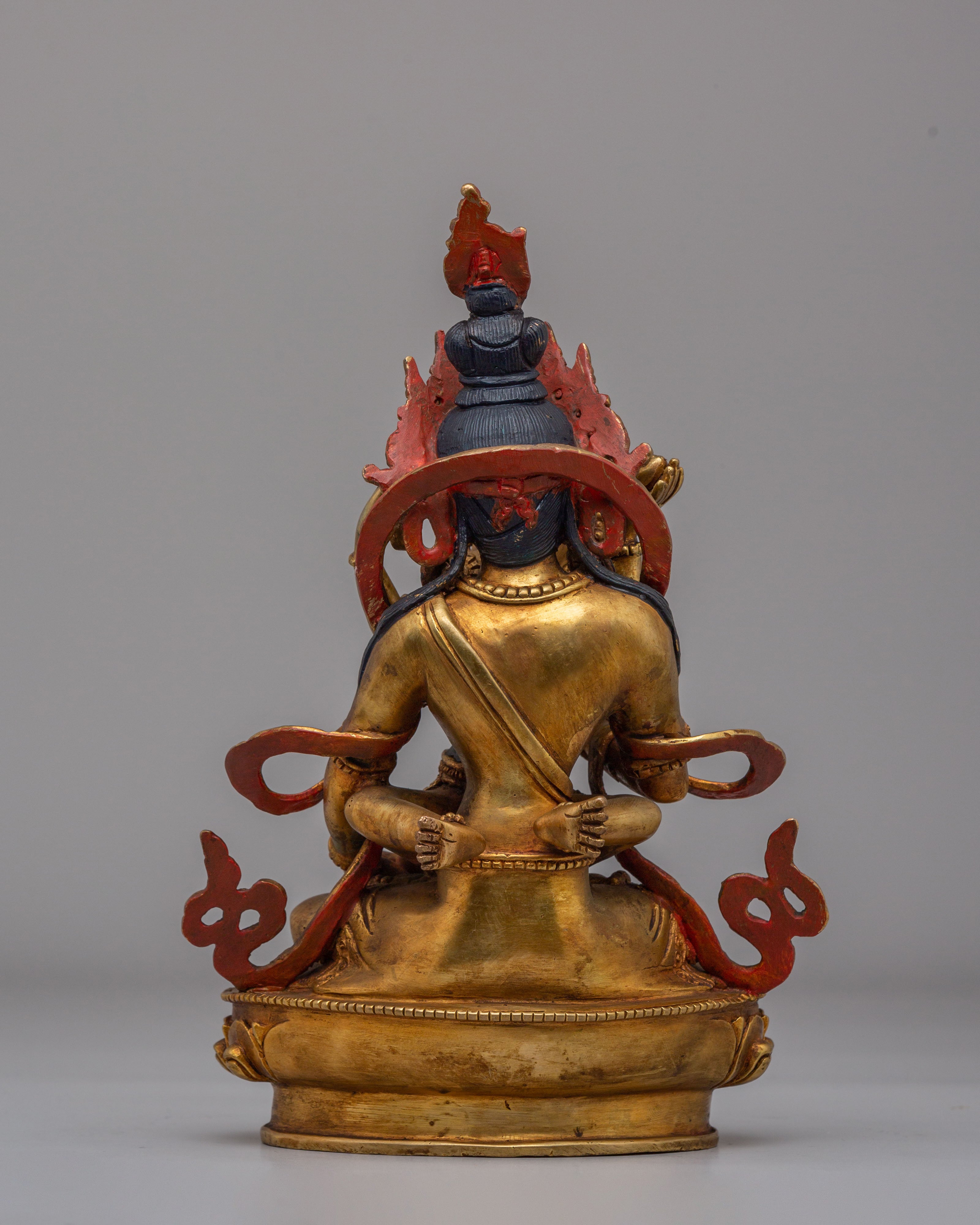 Tibetan Dorje Sempa with Consort Statue | Gold Plated Buddhist Sculpture