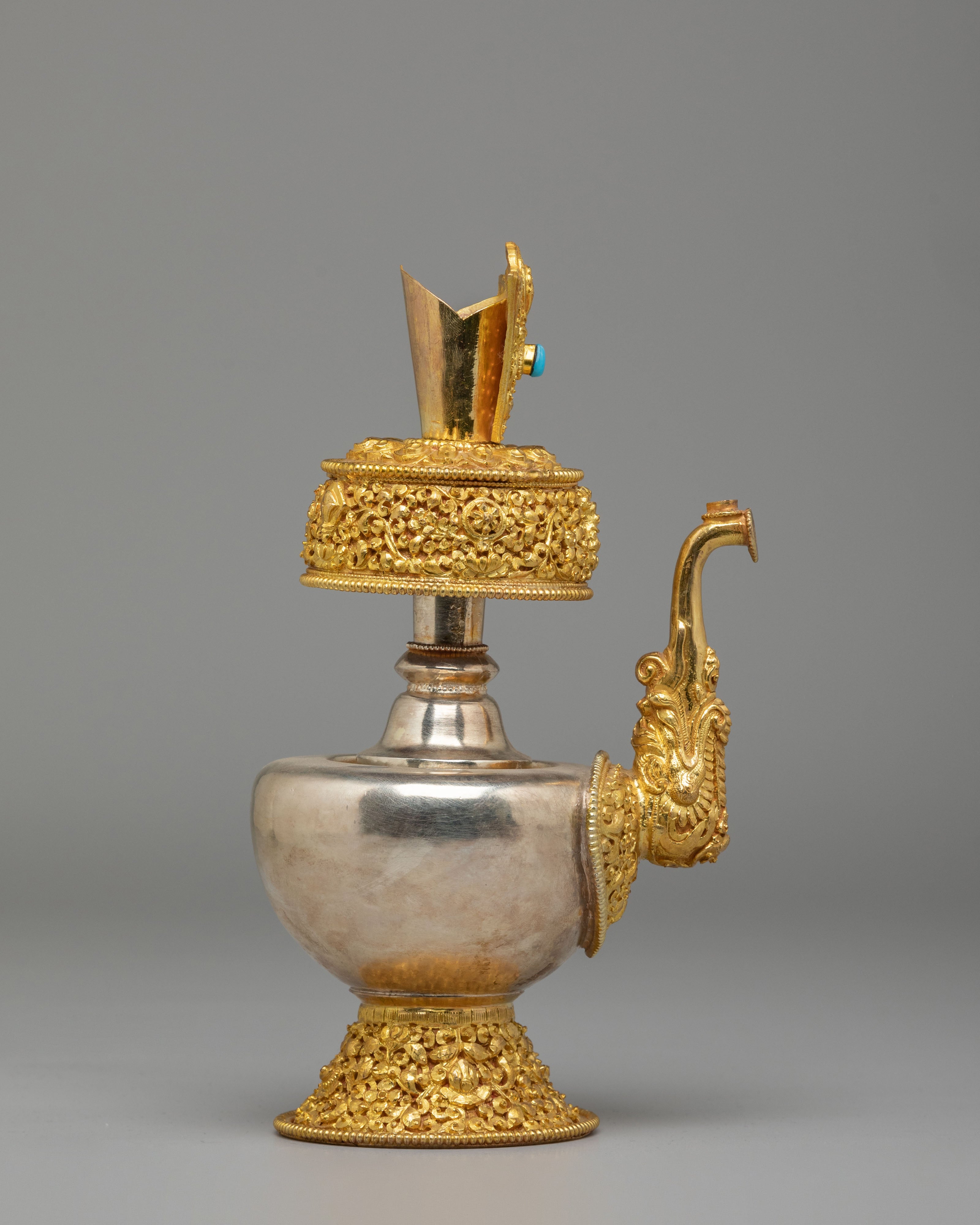 Himalayan Sacred Offering Bhumba | Gold and Silver Plated Bhumba