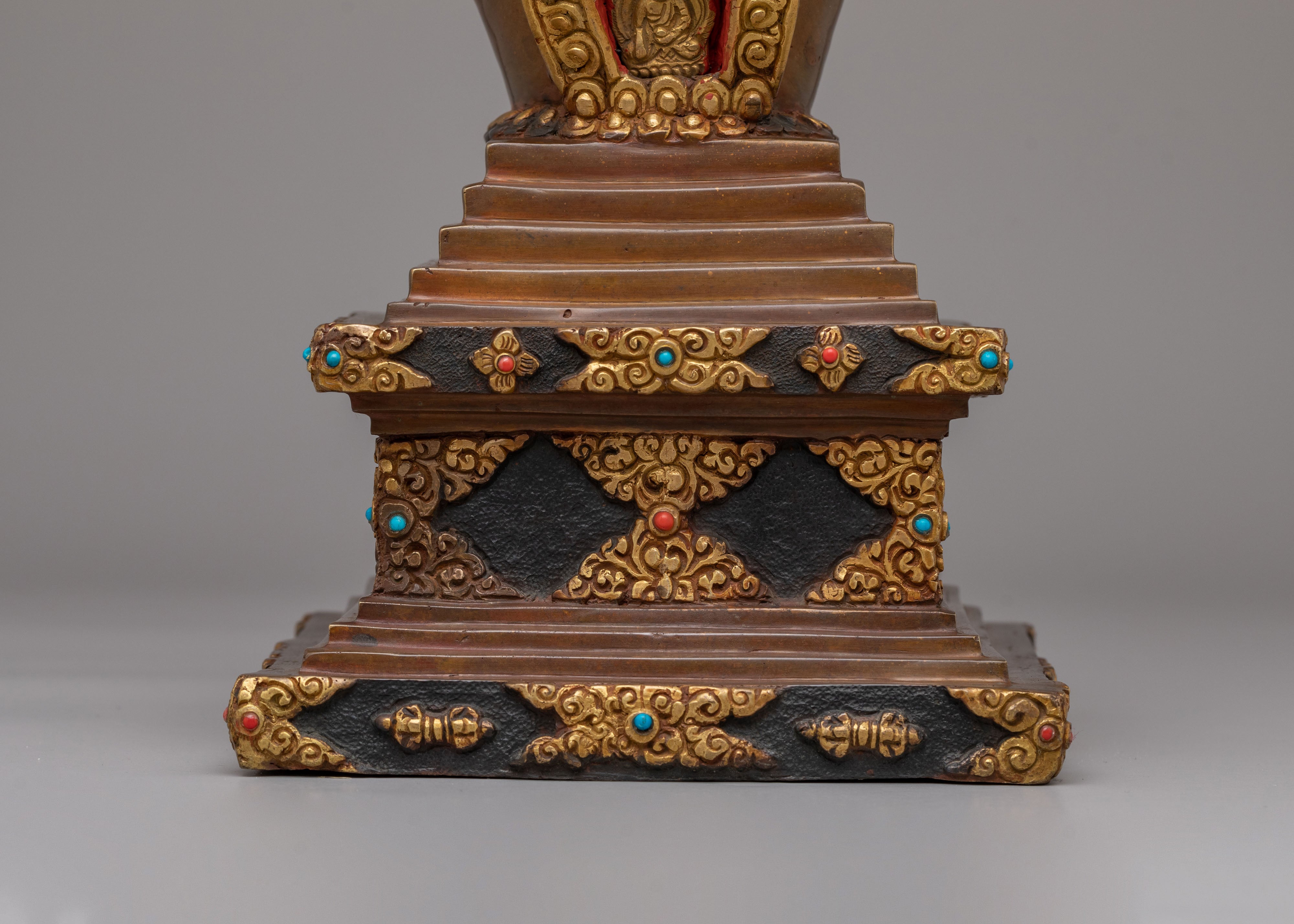 Handcrafted Altar Enlightenment Stupa | Sacred Buddhist Decor