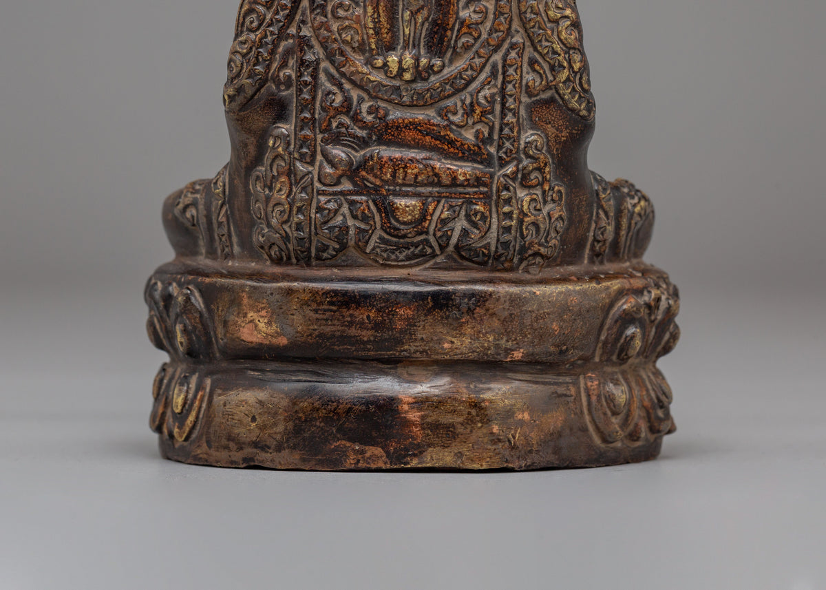 Spiritual Amitabha Buddha Altar Statue | Handcrafted Copper Statue