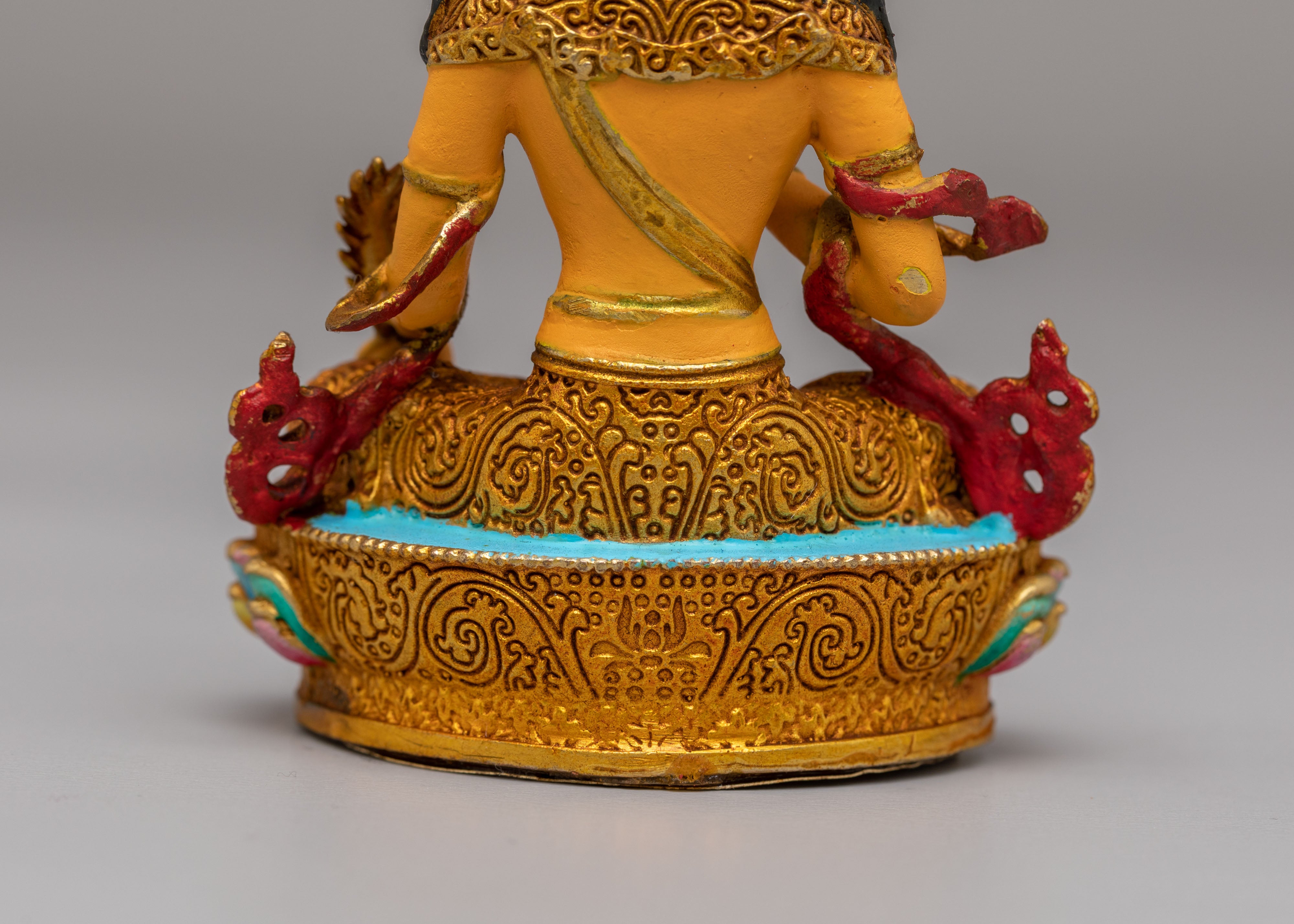 Spiritual Kshitigarbha Shrine Statue | 24K Gold Plated Bodhisattva Decor
