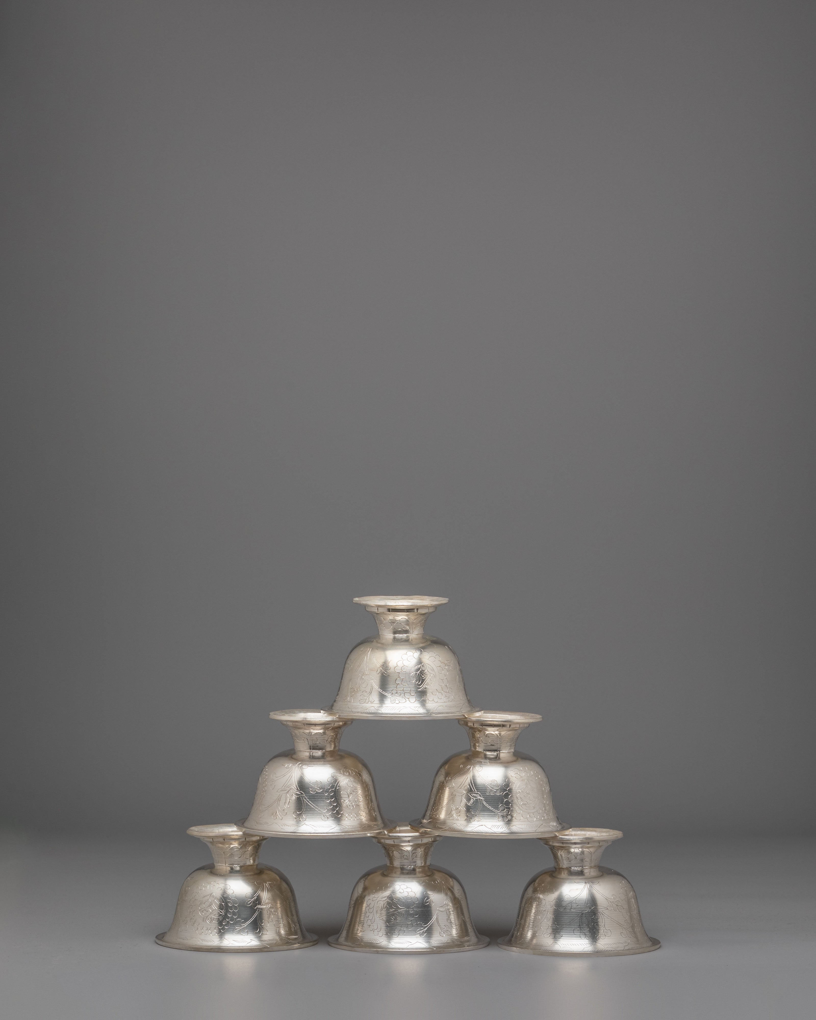 Himalayan Buddhist Offering Bowl Set | Ritual Bowls for Spiritual Practice