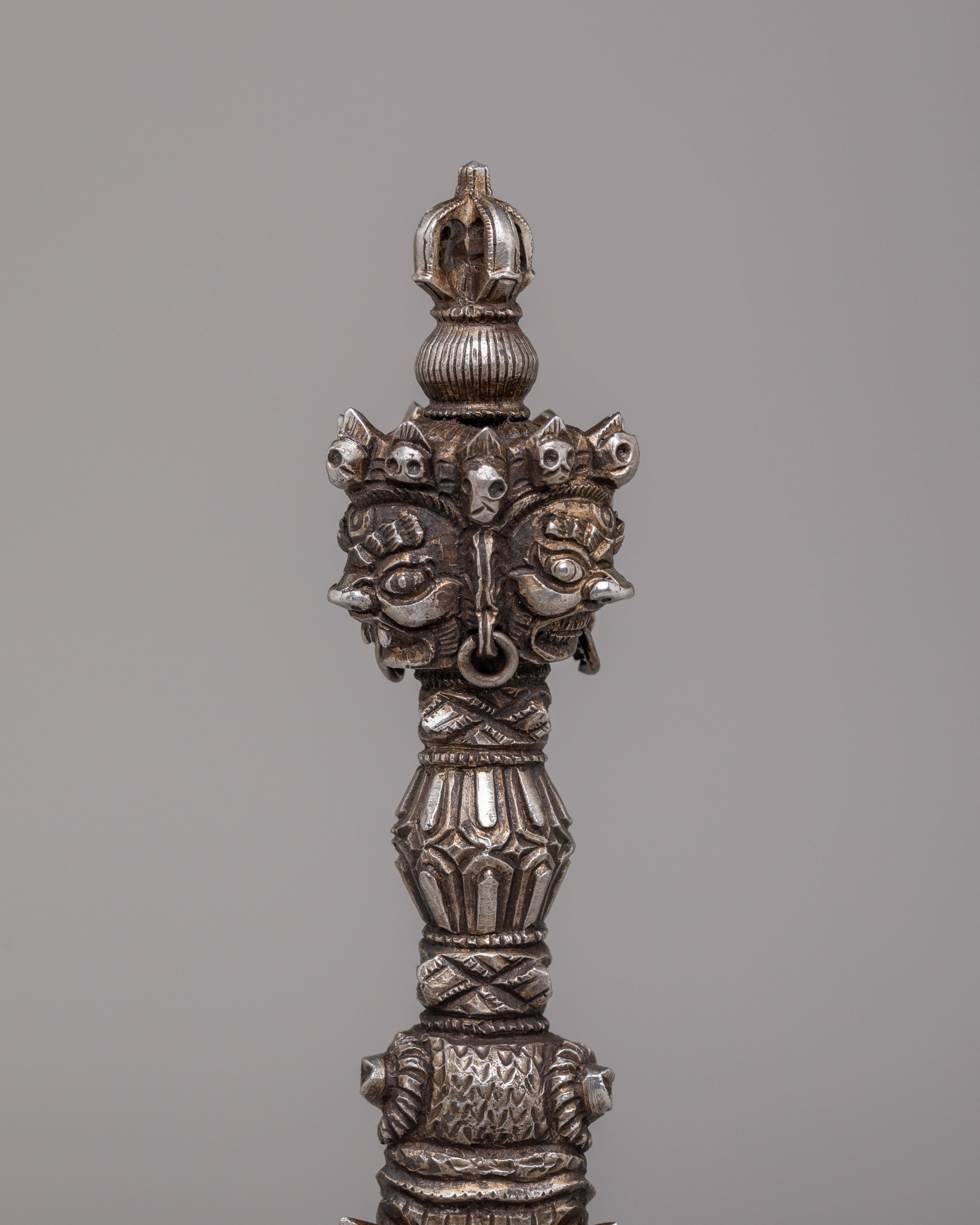 Traditional Iron Phurba | Tibetan Wrathful Deity Dagger