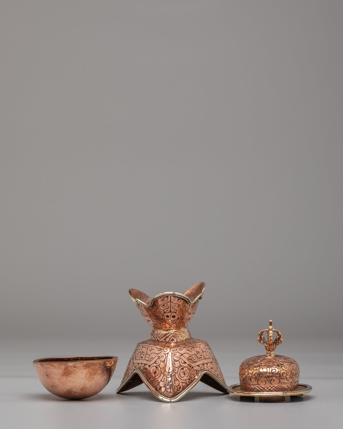 Tibetan Ceremonial Kapala | Buddhist Skull Cup for Rituals