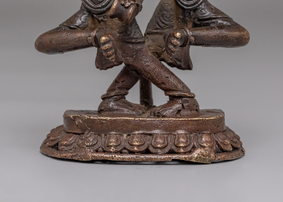 Shiva and Parvati Divine Deity Statue | Oxidized Copper Divine Couple