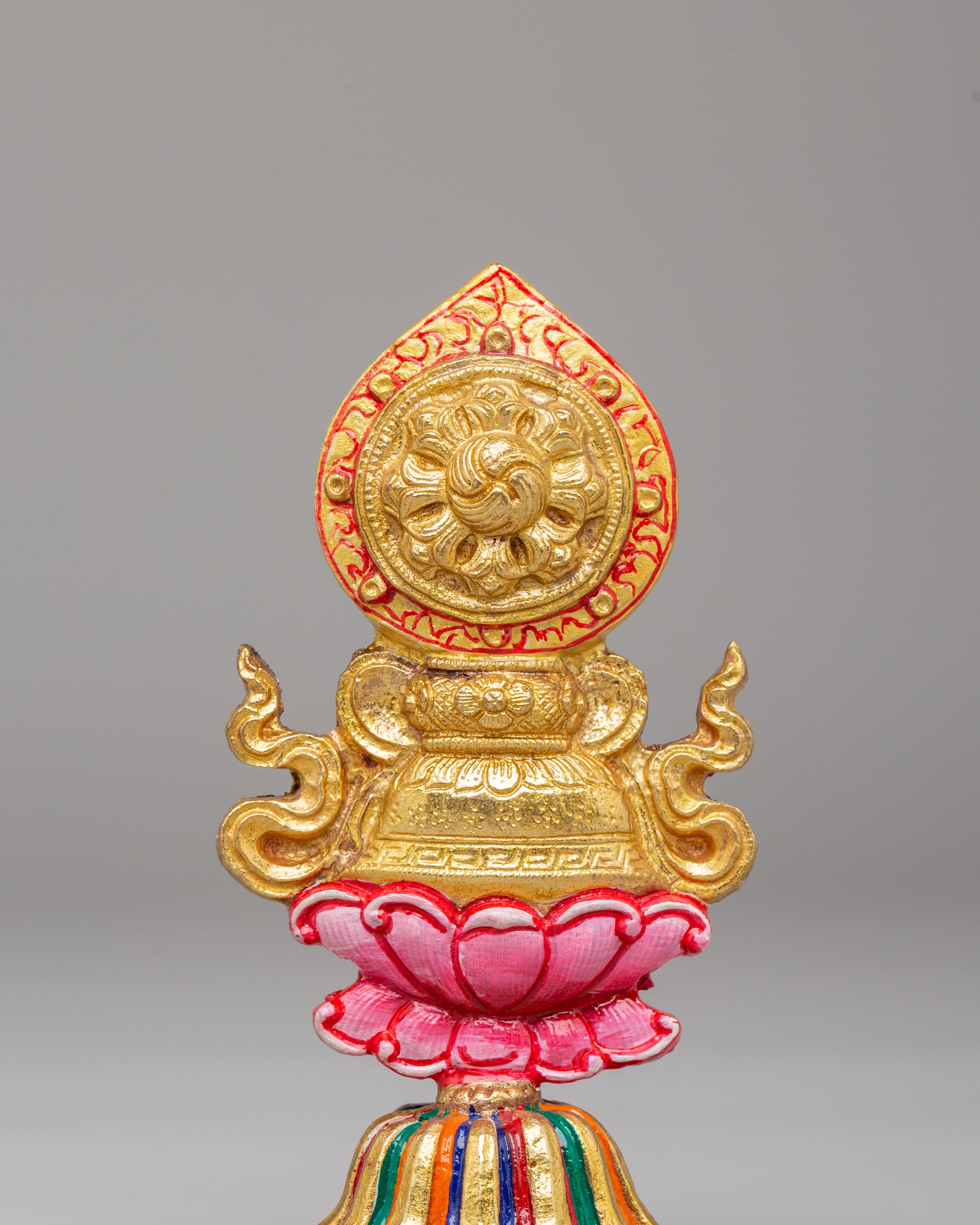 Tibetan Chakravartin Possessions Sculpture | Sacred Spiritual Decor