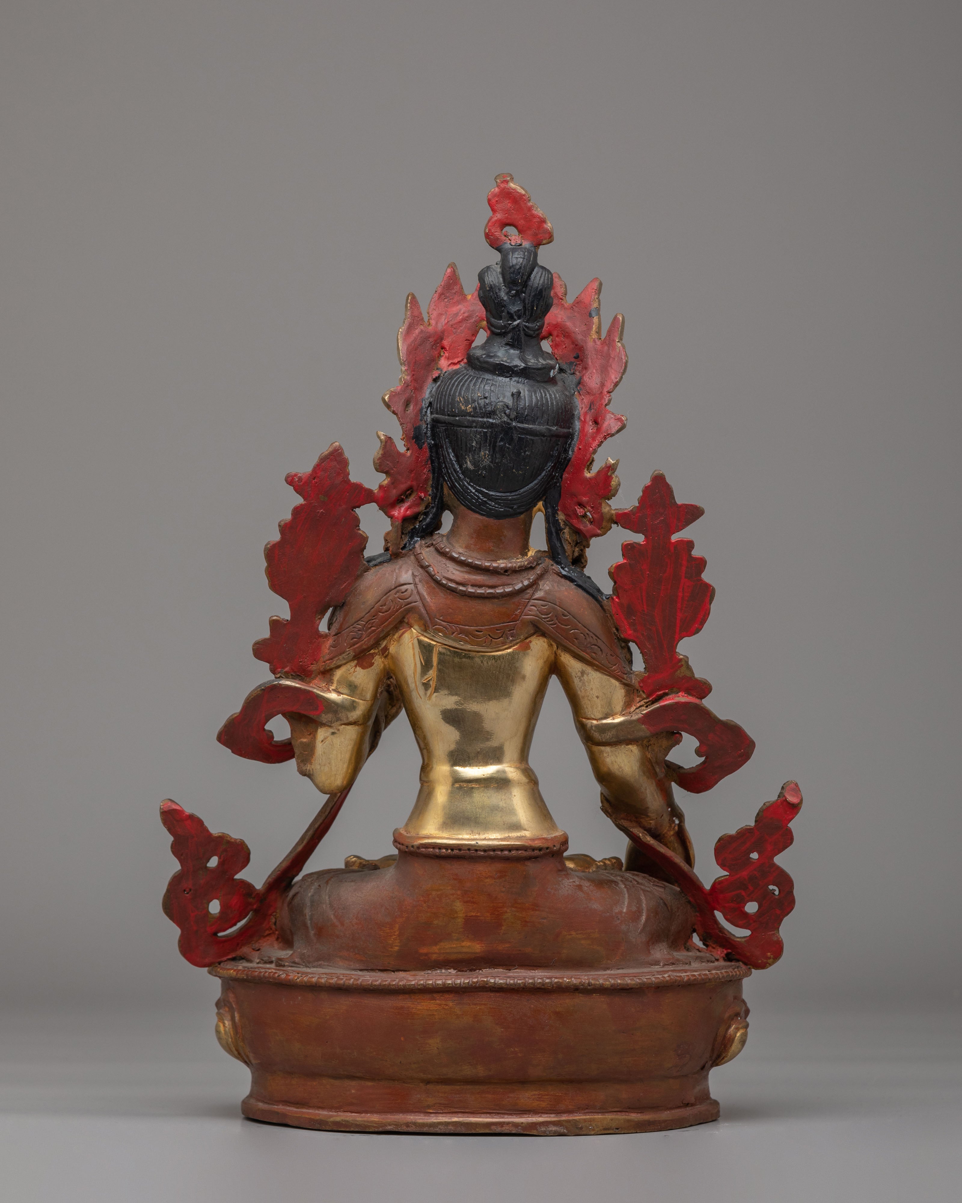 Sacred White Tara Sculpture | Mercury Gold-Plated Copper Buddhist Goddess