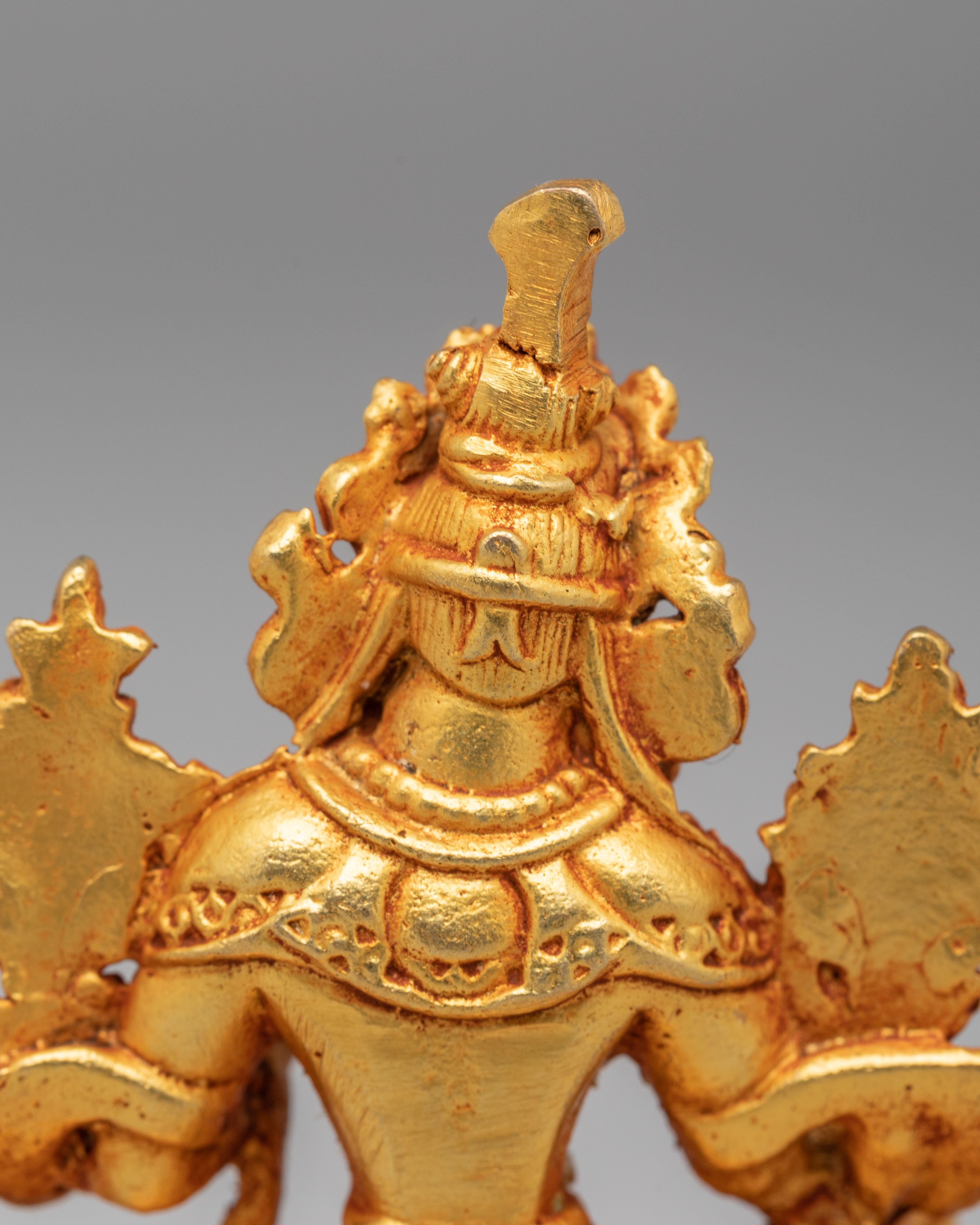 Sacred Green Tara Shrine Statue | Gold Plated Copper Buddhist Goddess