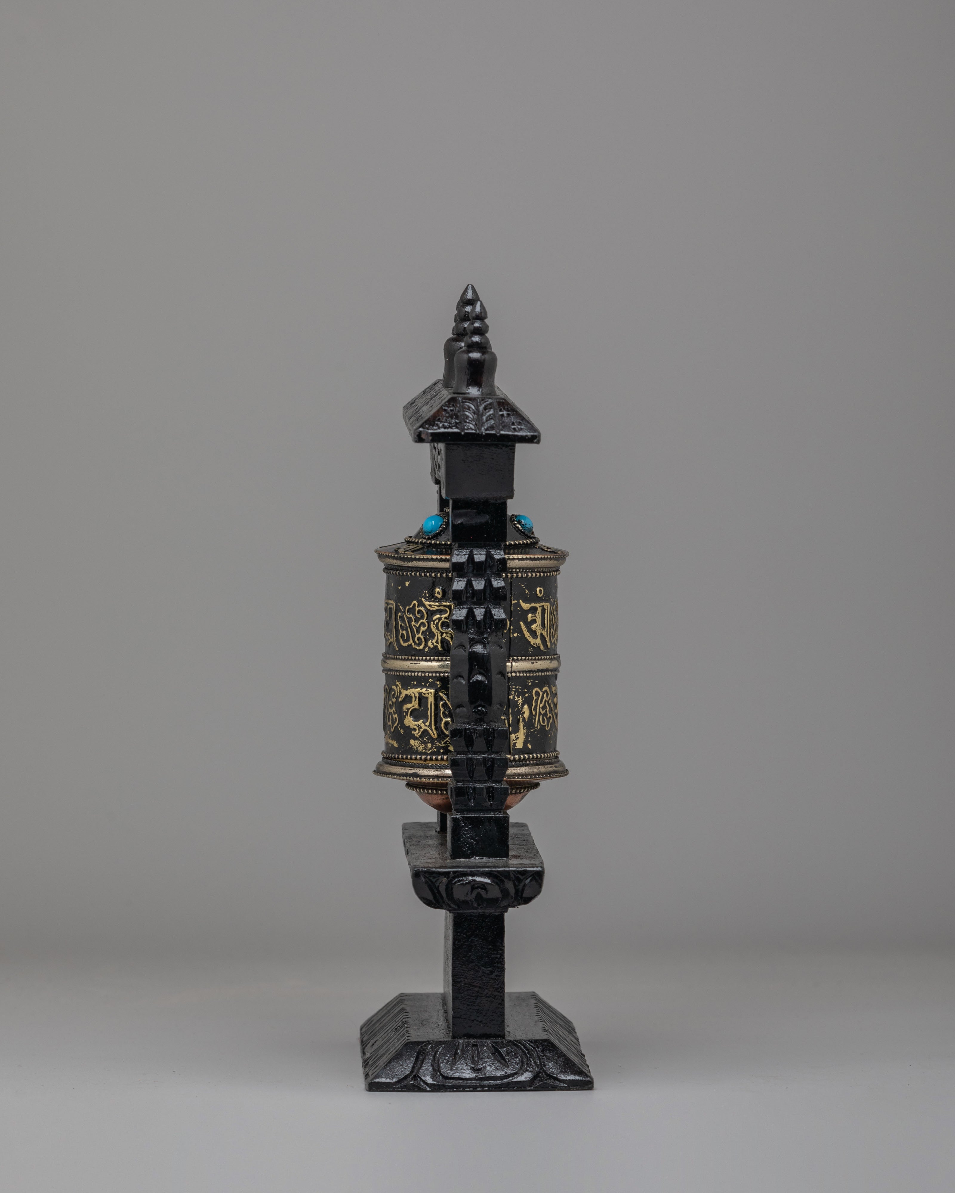 Rotating Tibetan Prayer Wheel for Blessings | Handcrafted Mantra Spinner
