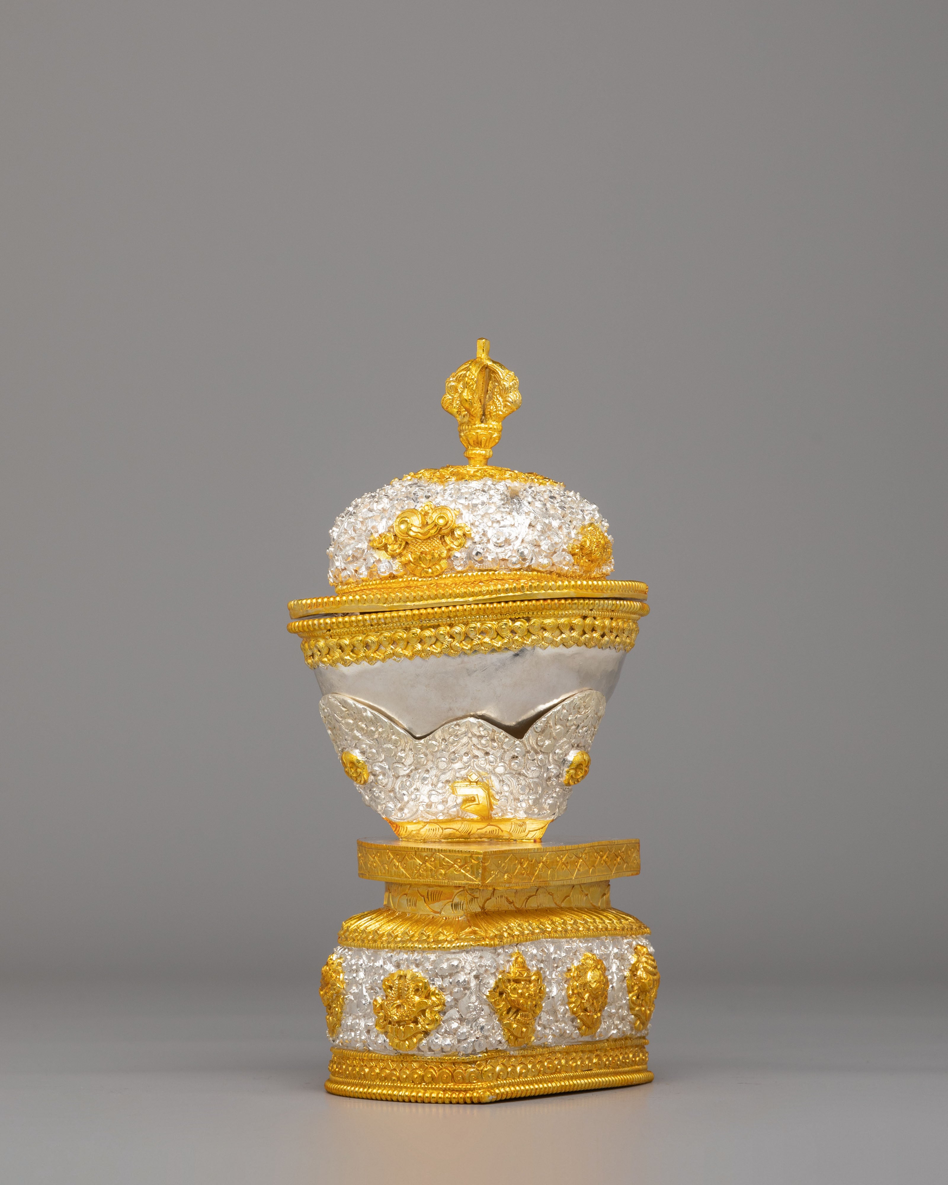 Buddhist Kapala Offering Bowl | Sacred Tibetan Ritual Vessel