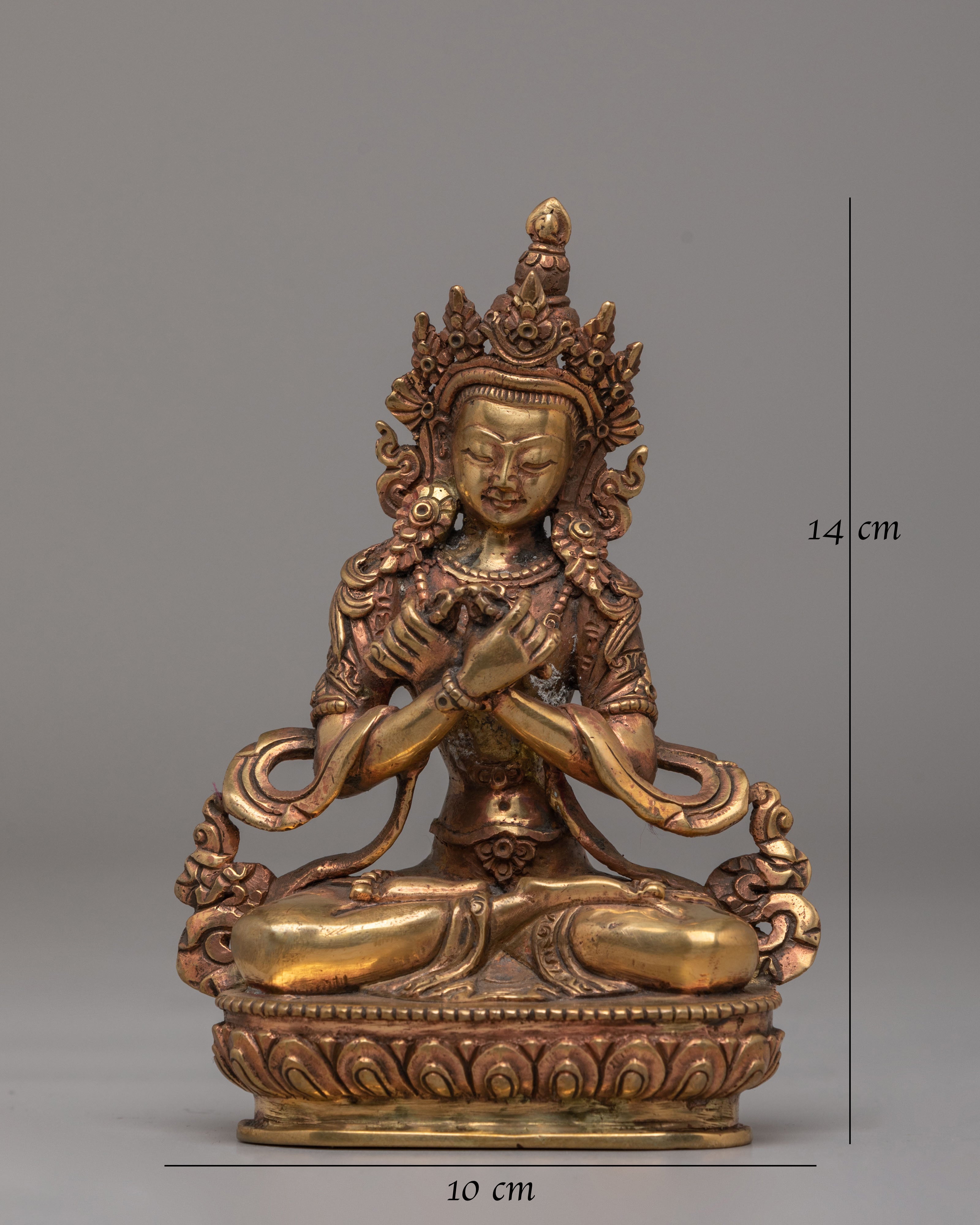 Tibetan Vajradhara Deity Statue | Copper Body Figurine