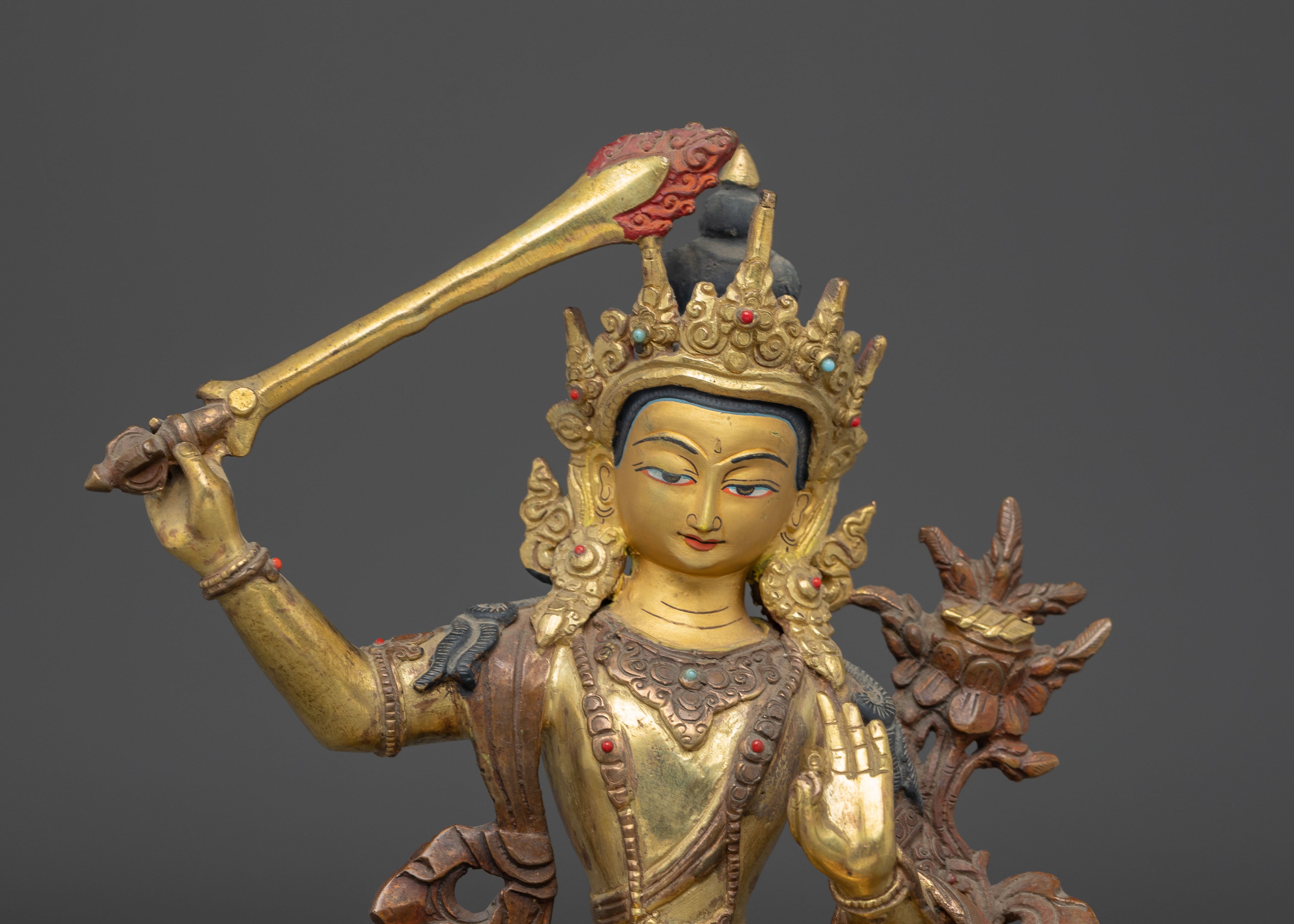 Manjushri With Flaming Sword Statue | A Symbol of Wisdom