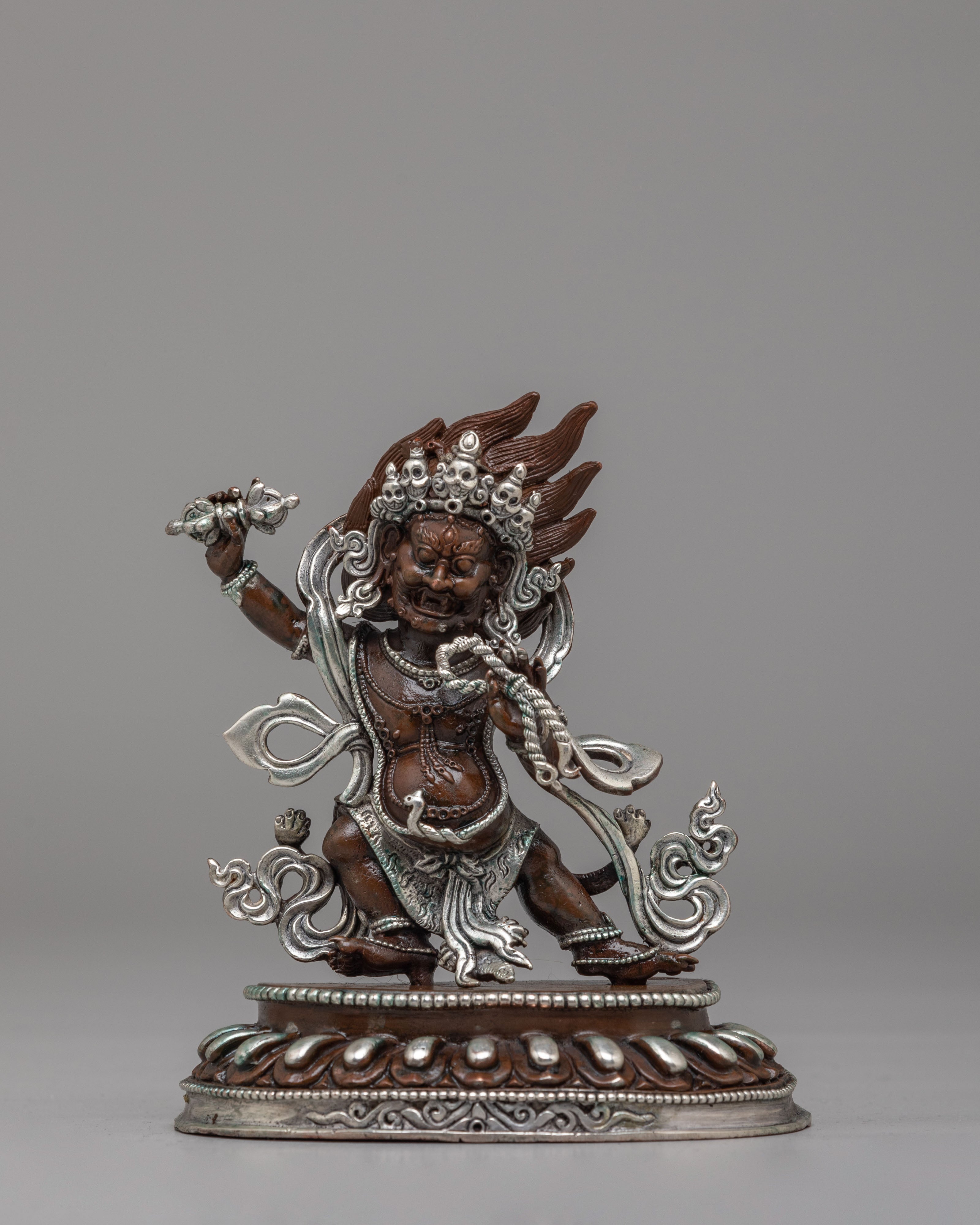 Machine Made Vajrapani Deity Statue | Buddhist Protector Sculpture
