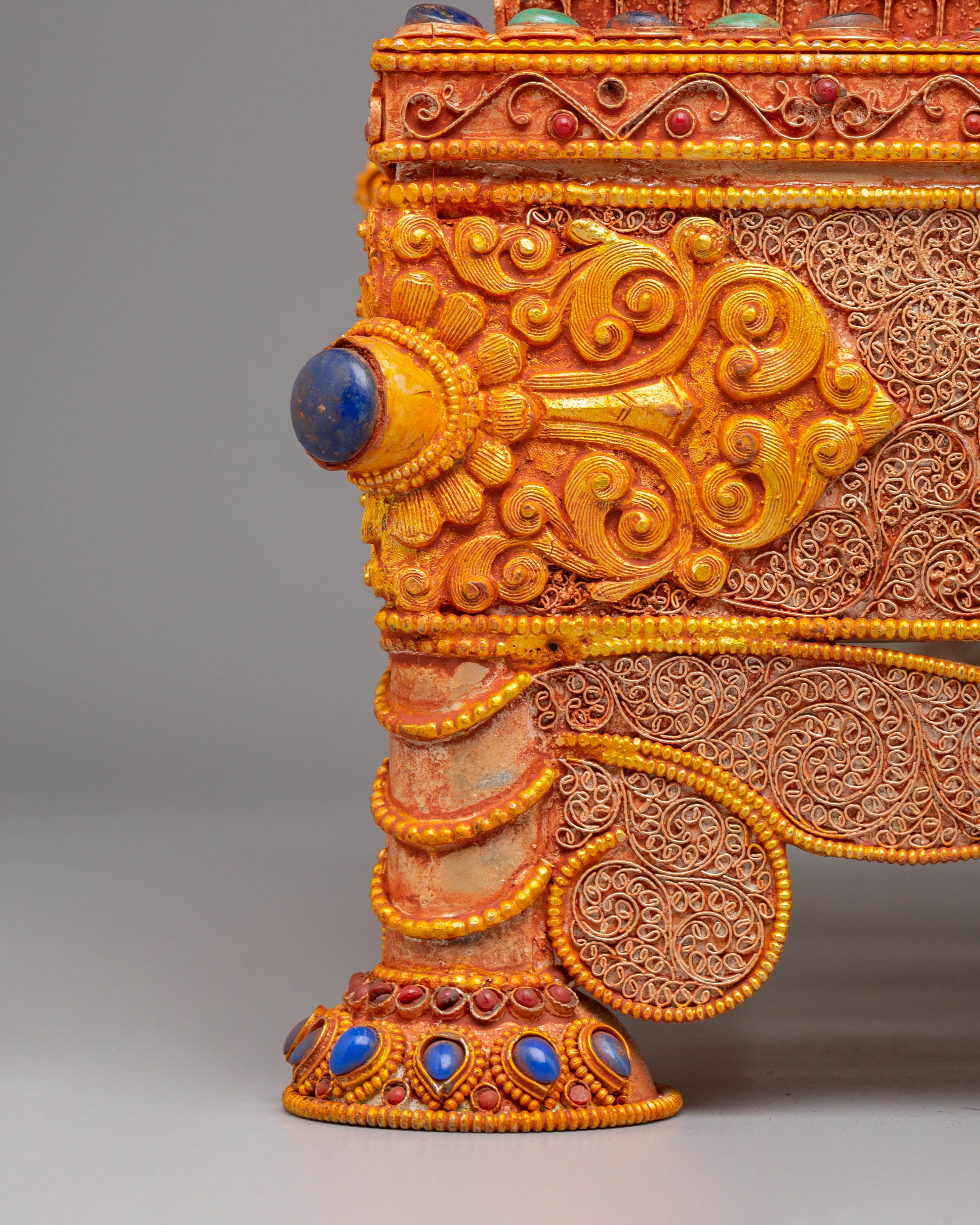 Himalayan Buddhist Treasure Box | Handcrafted Tibetan Decor