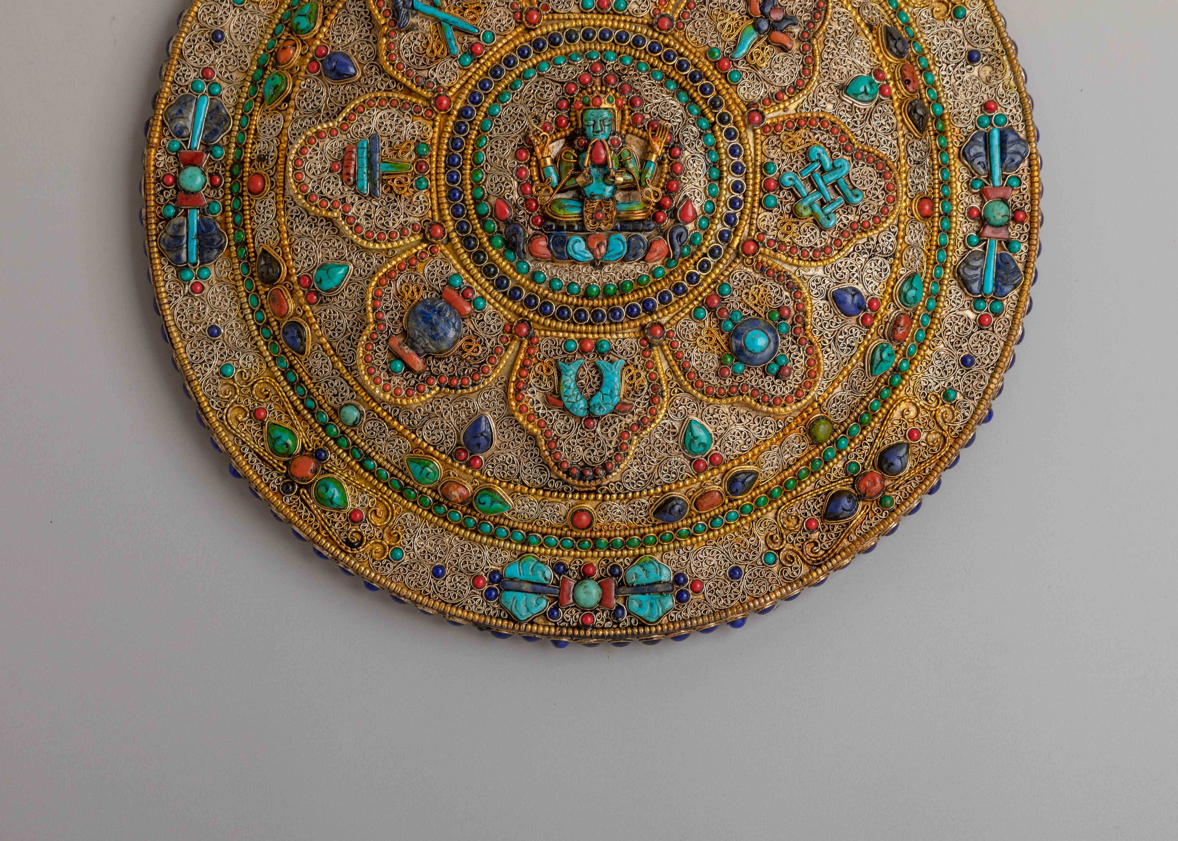 Sacred Chenrezig Mandala Wall Hanging | Spiritual Art for Meditation and Blessings