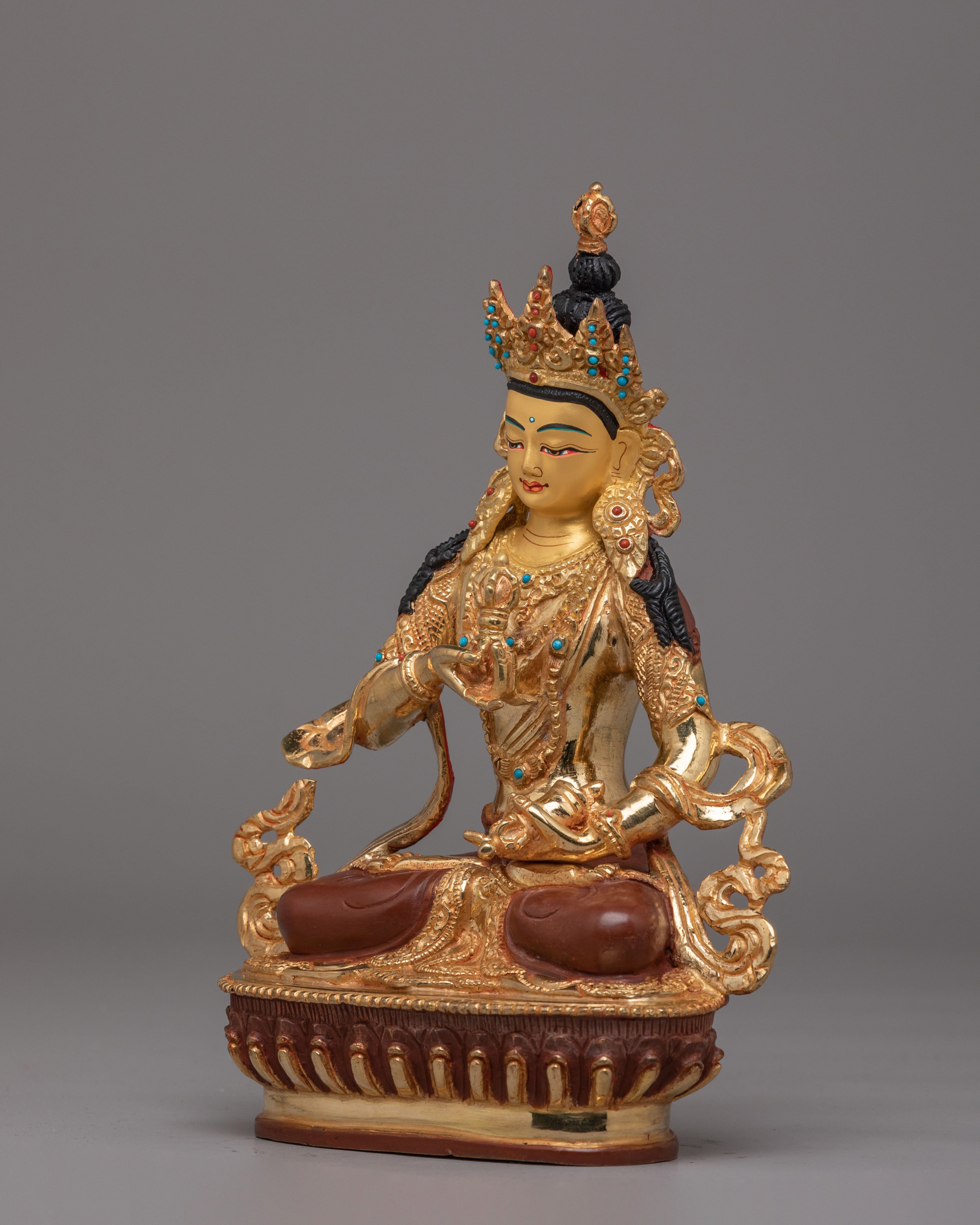 Sacred Vajrasattva Sculpture | Handcrafted Tibetan Artwork for Meditation