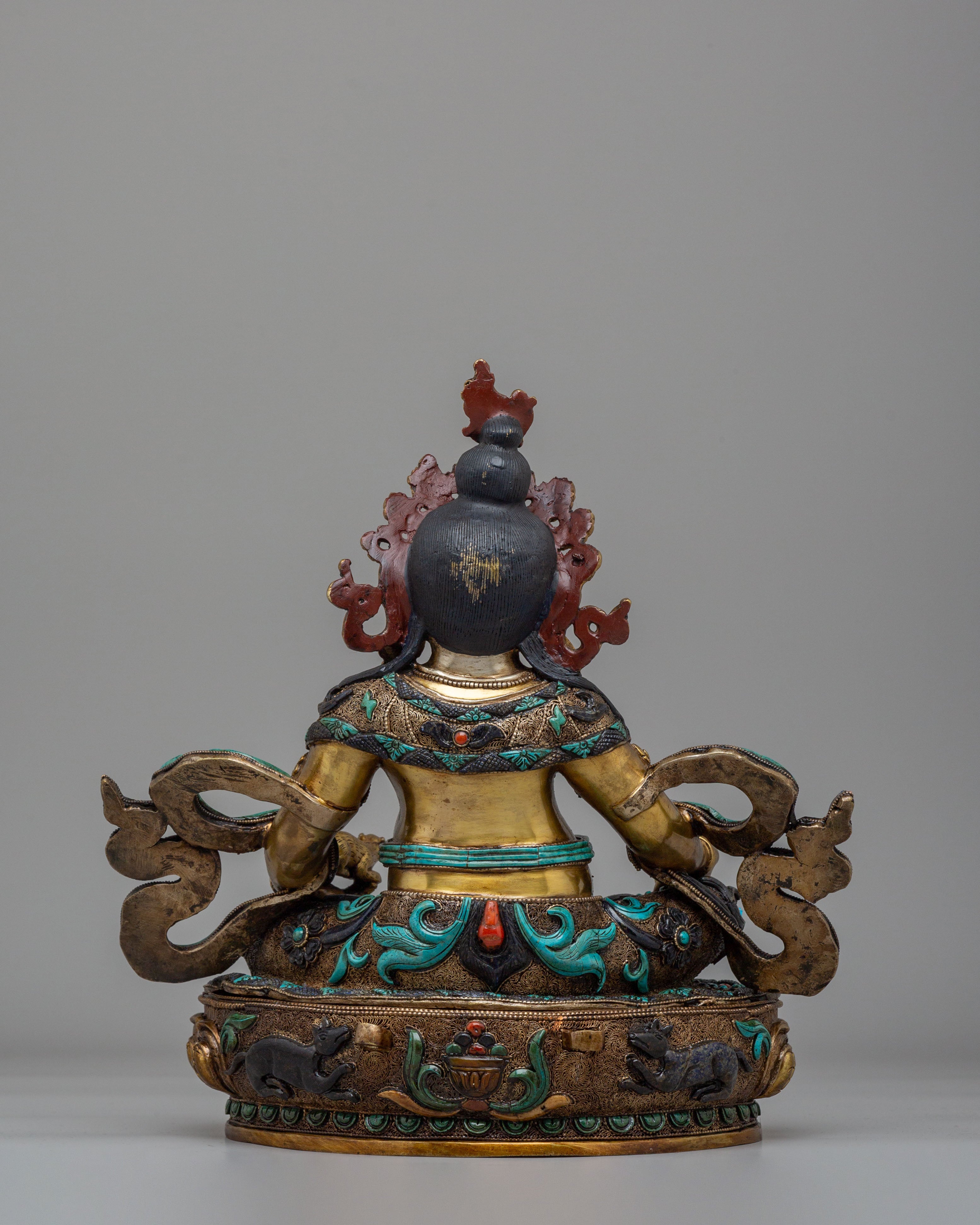 Tibetan Dzambhala Altar Statue | Prosperity and Meditation Shrine Decor