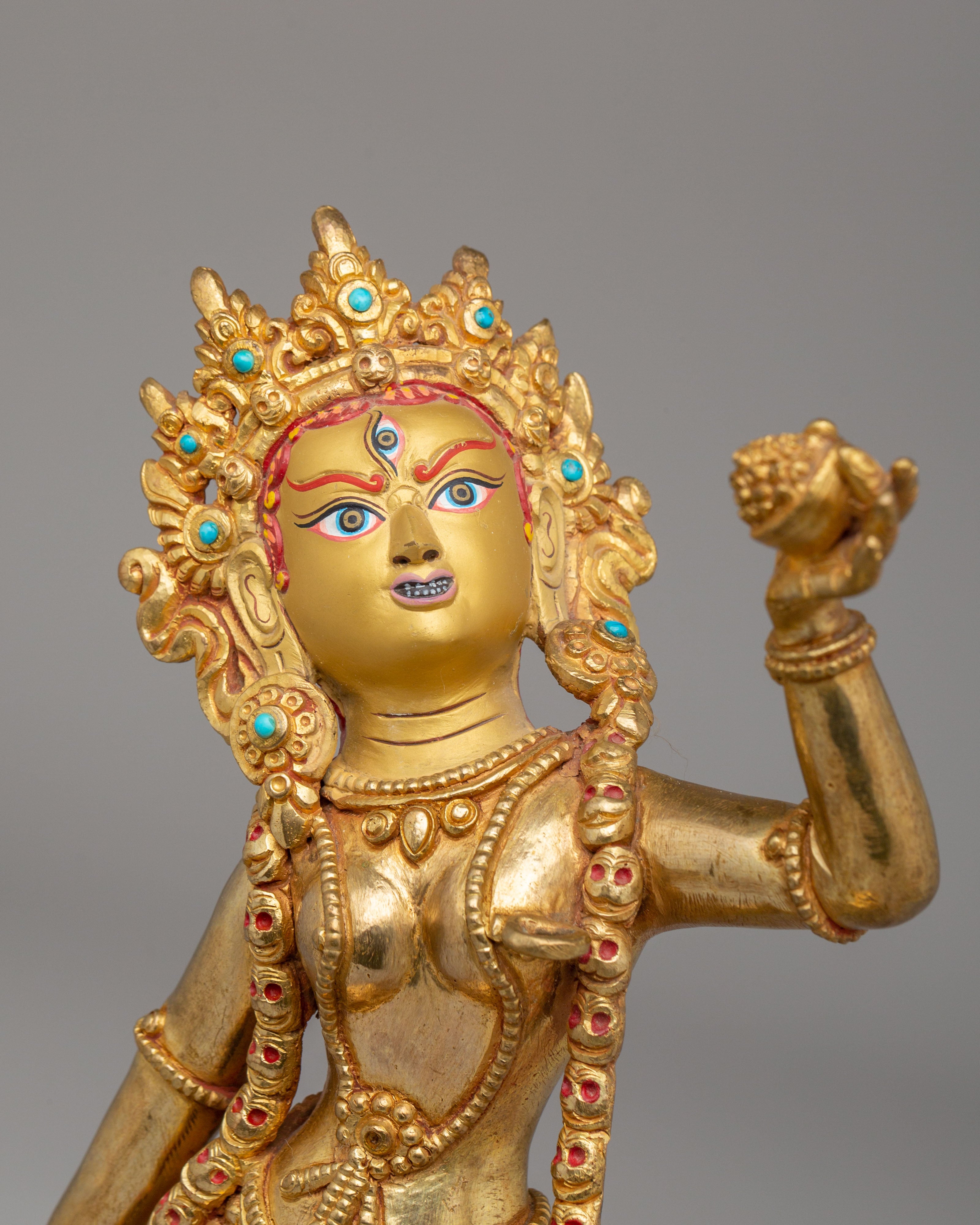 Sacred Himalayan Vajrayogini Deity Statue | Tibetan Buddhist Goddess Artwork