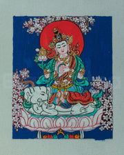 Samantabhadra Handmade Thangka for Locket | Symbol of Compassion and Wisdom