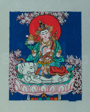 Samantabhadra Handmade Thangka for Locket | Symbol of Compassion and Wisdom