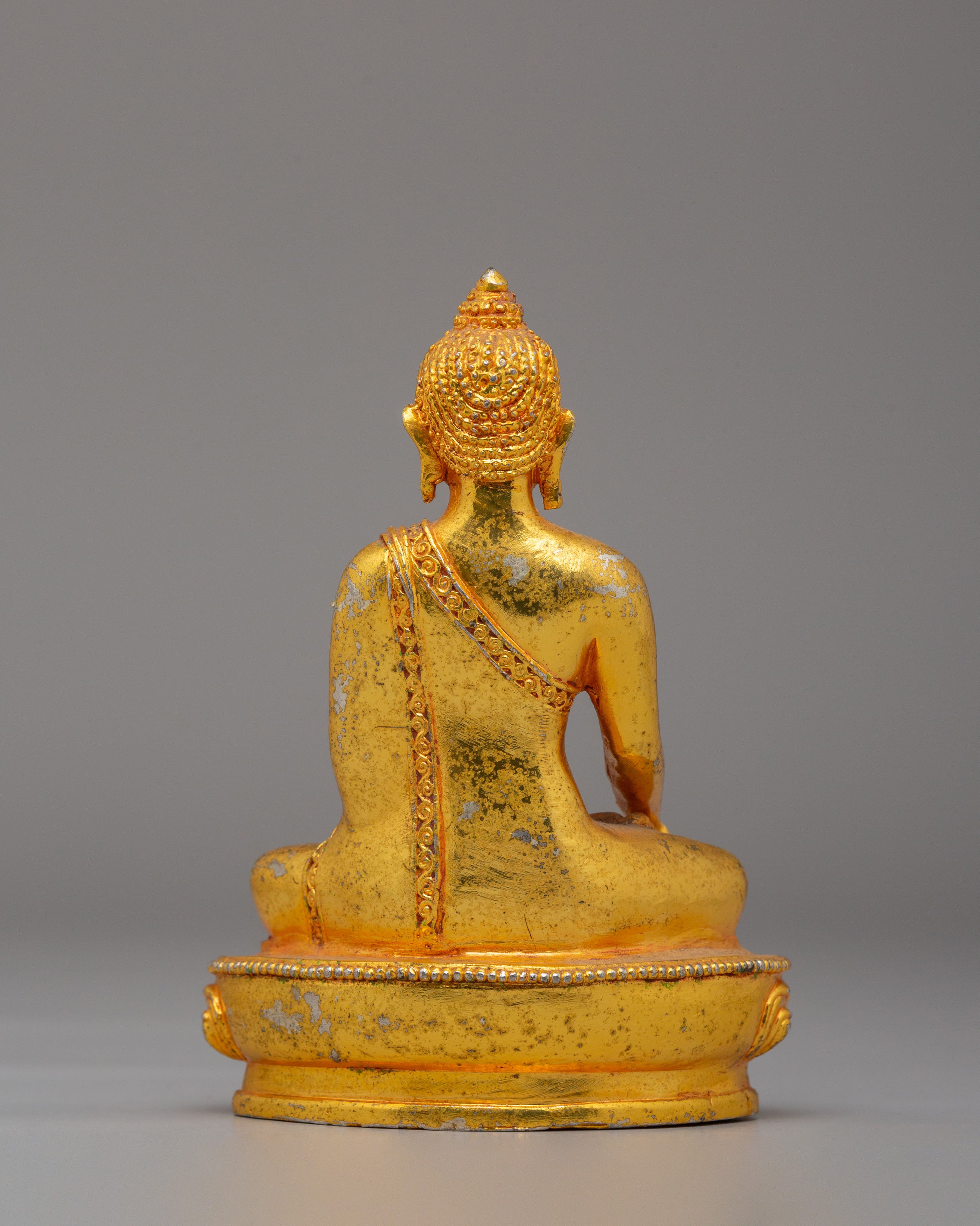 Historical Tibetan Shakyamuni Buddha Statue | Sacred Copper Artwork