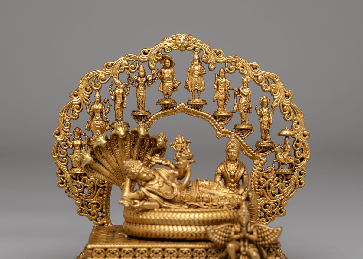 Traditional Bishnu Statue | Handcrafted Himalayan Artwork