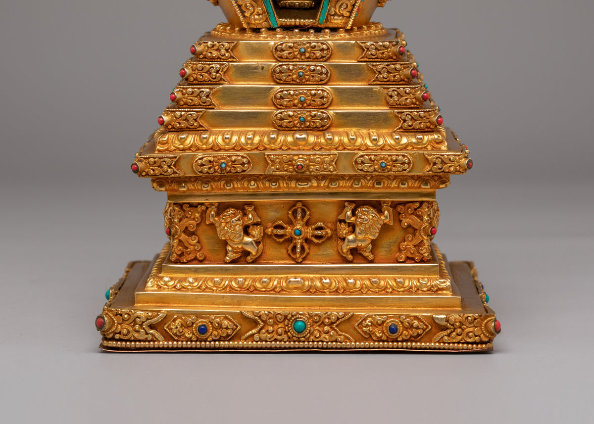Enlightenment Stupa for Buddhist Altar | Handcrafted Spiritual Decor