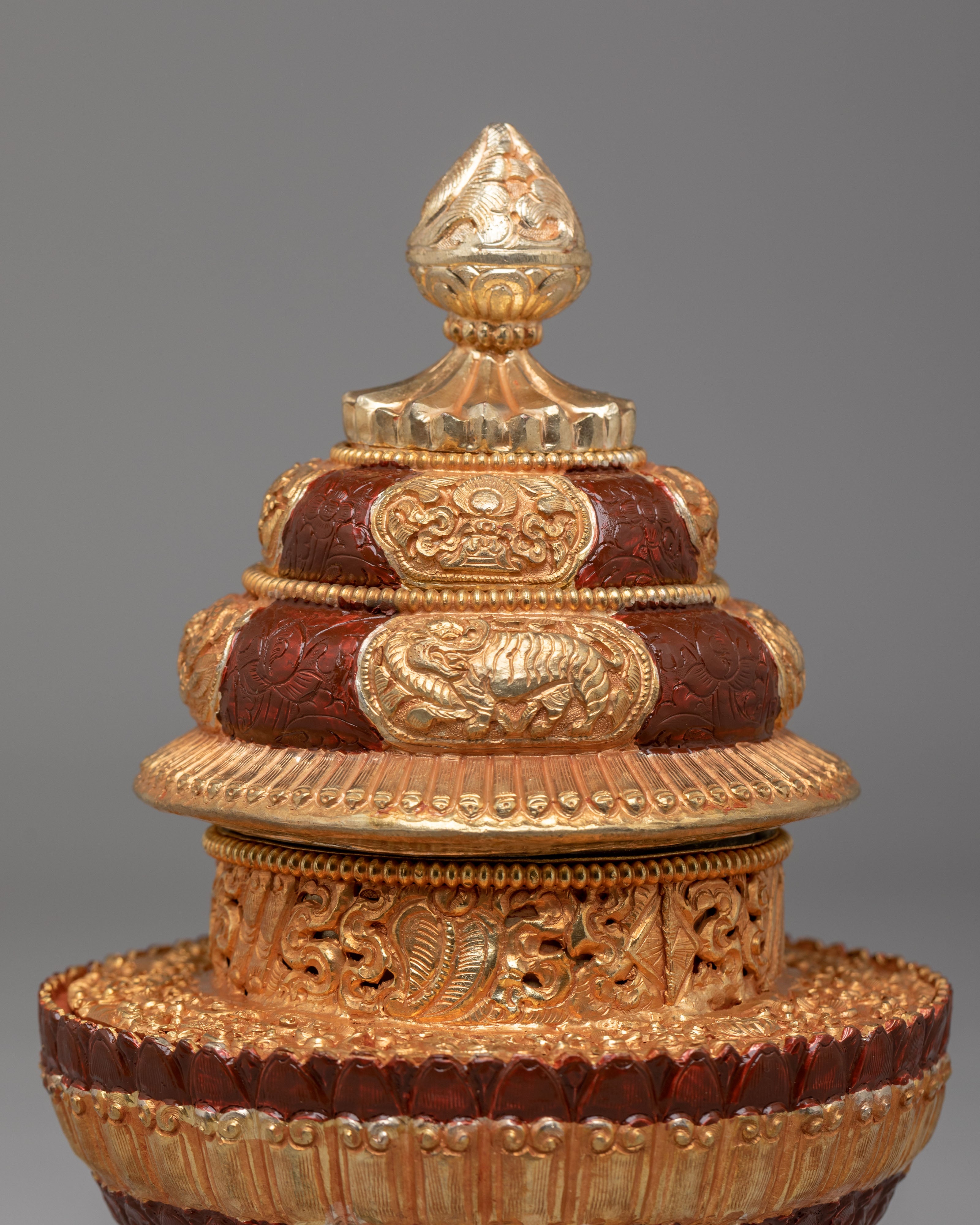 Himalayan Offering Rice Pot | Sacred Ritual Vessel for Altar Offerings