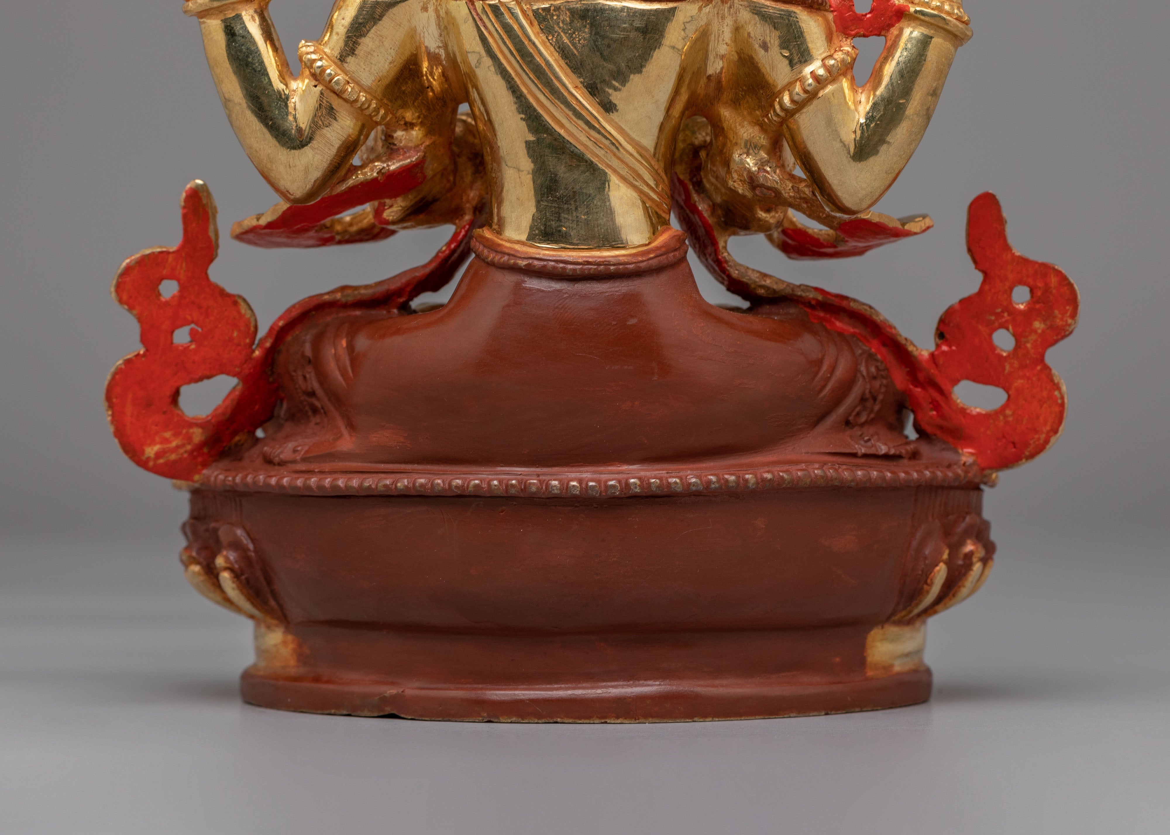 Ceremonial Chenrezig Shrine Sculpture | Tibetan Avalokiteshvara Deity