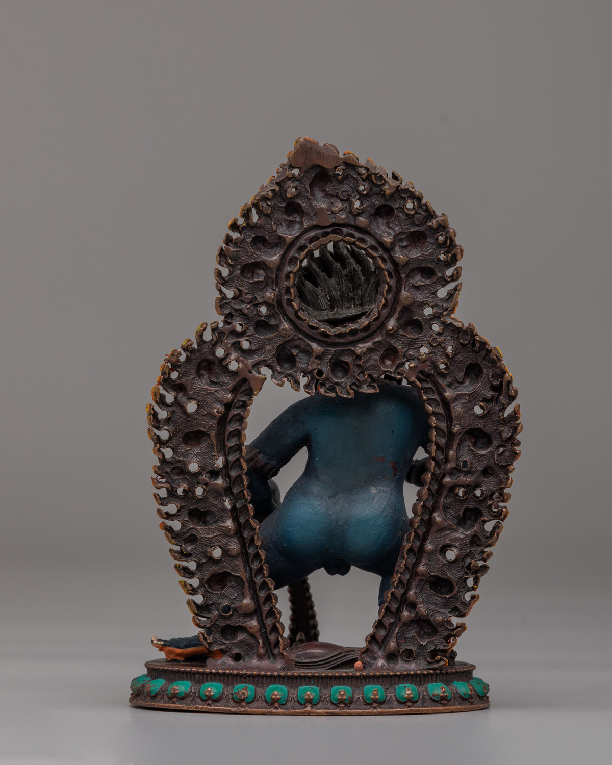 Handcrafted Black Dzambhala Spiritual Statue | Tibetan Protector Deity