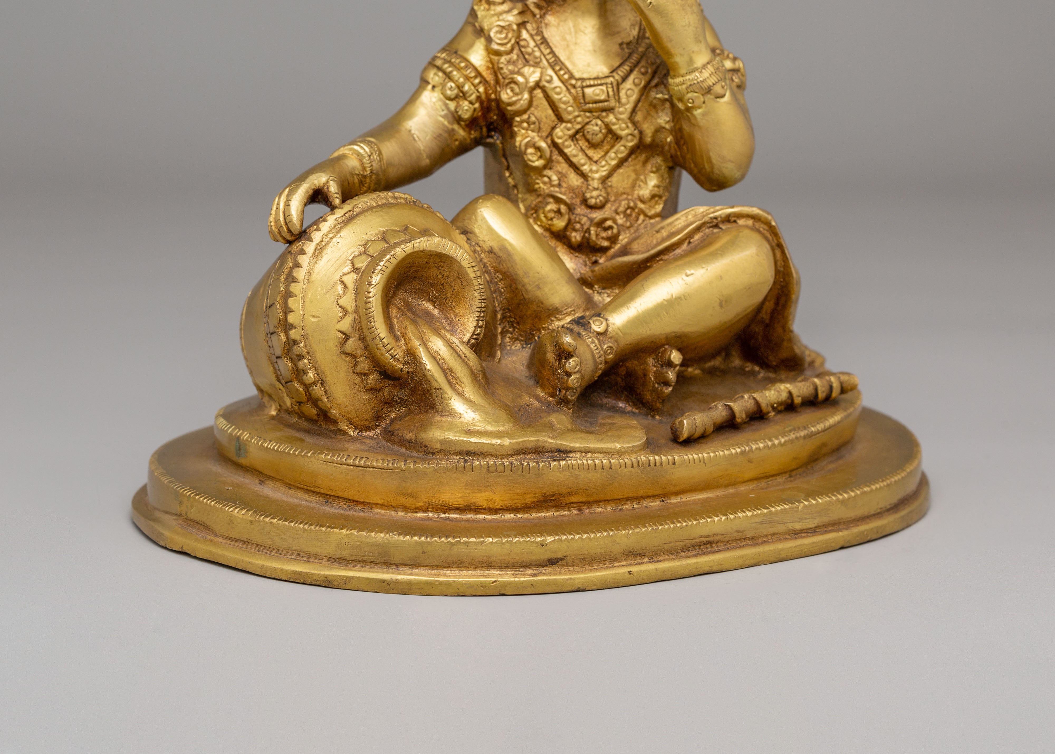 Spiritual Little Krishna Statue | Copper & Gold Plated Hindu Deity Figurine