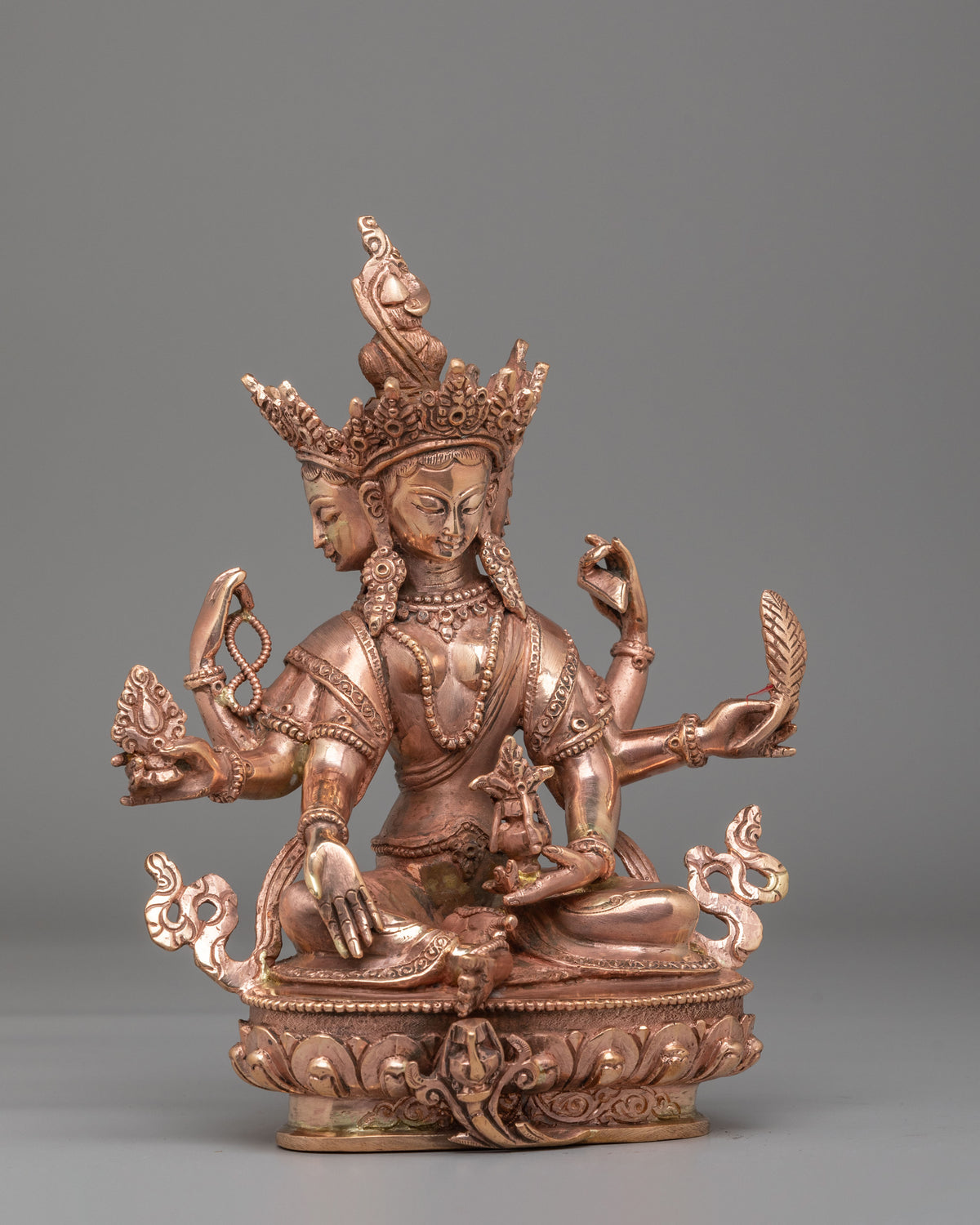 Himalayan Vasudhara Wealth Deity Statue | Handcrafted Buddhist Sculpture for Prosperity