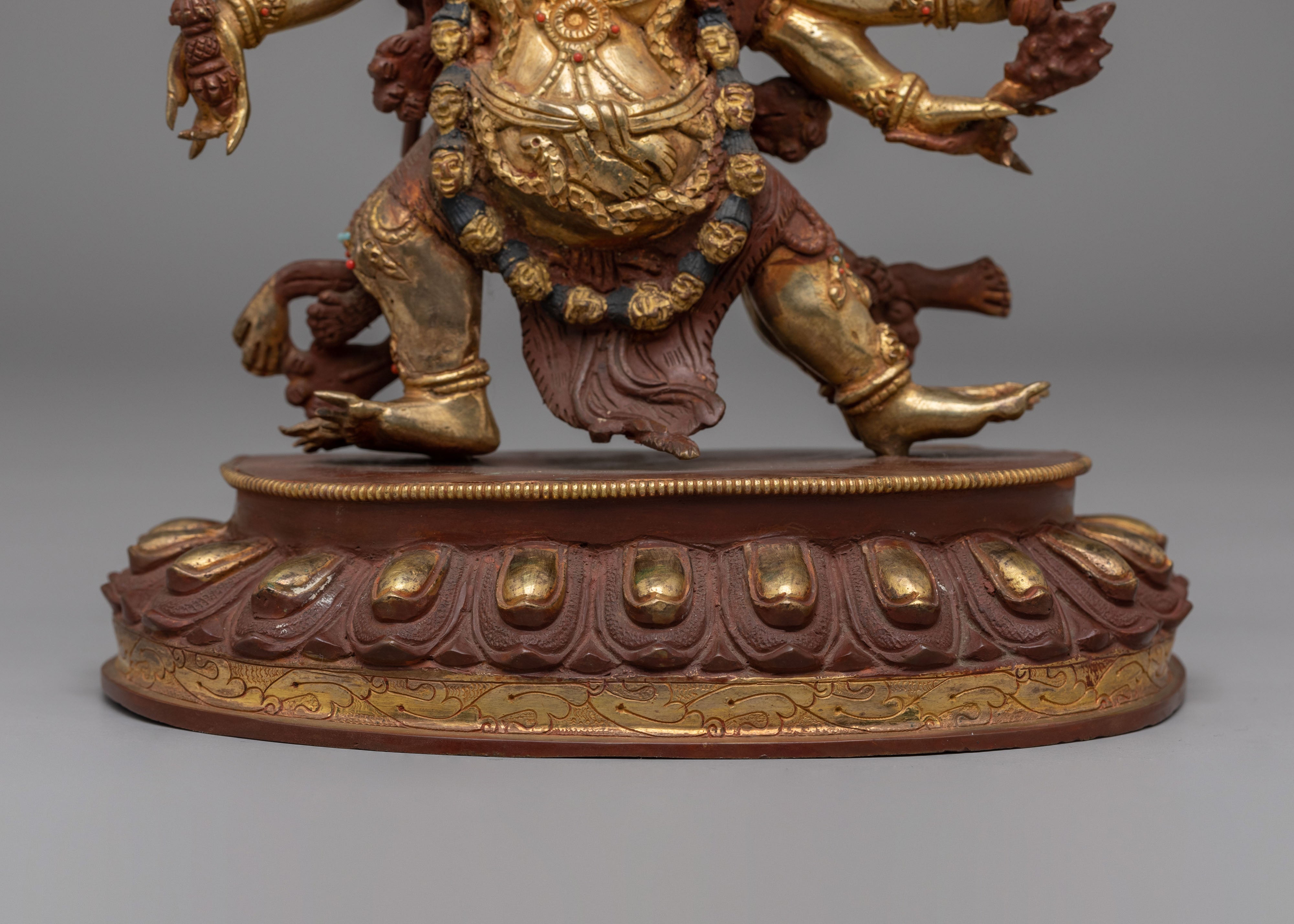 Six Armed Mahakala Statue for Protection | Wrathful Deity