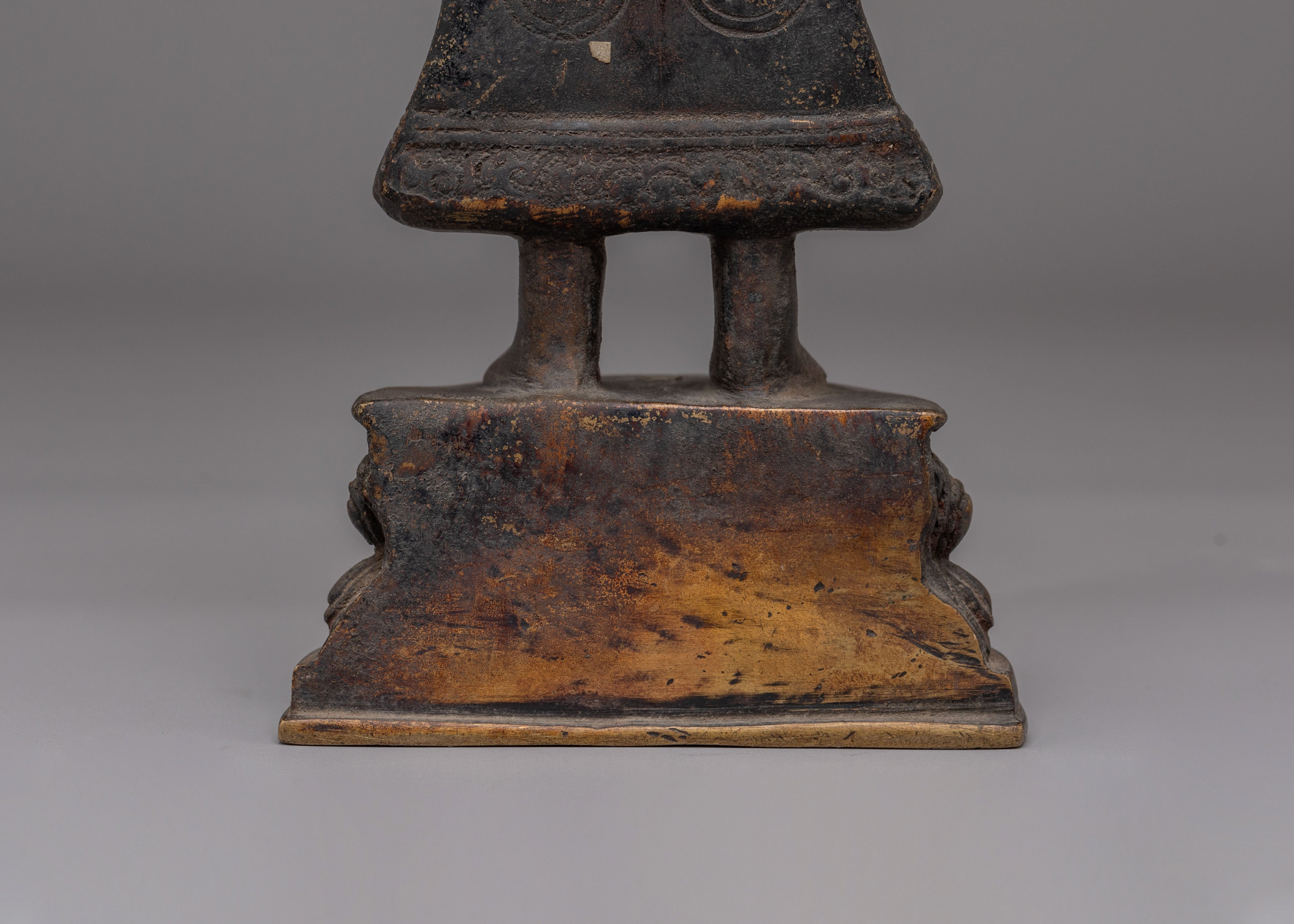 Handmade Buddhist Dipankara Buddha Statue | Antique Brass Buddha Sculpture