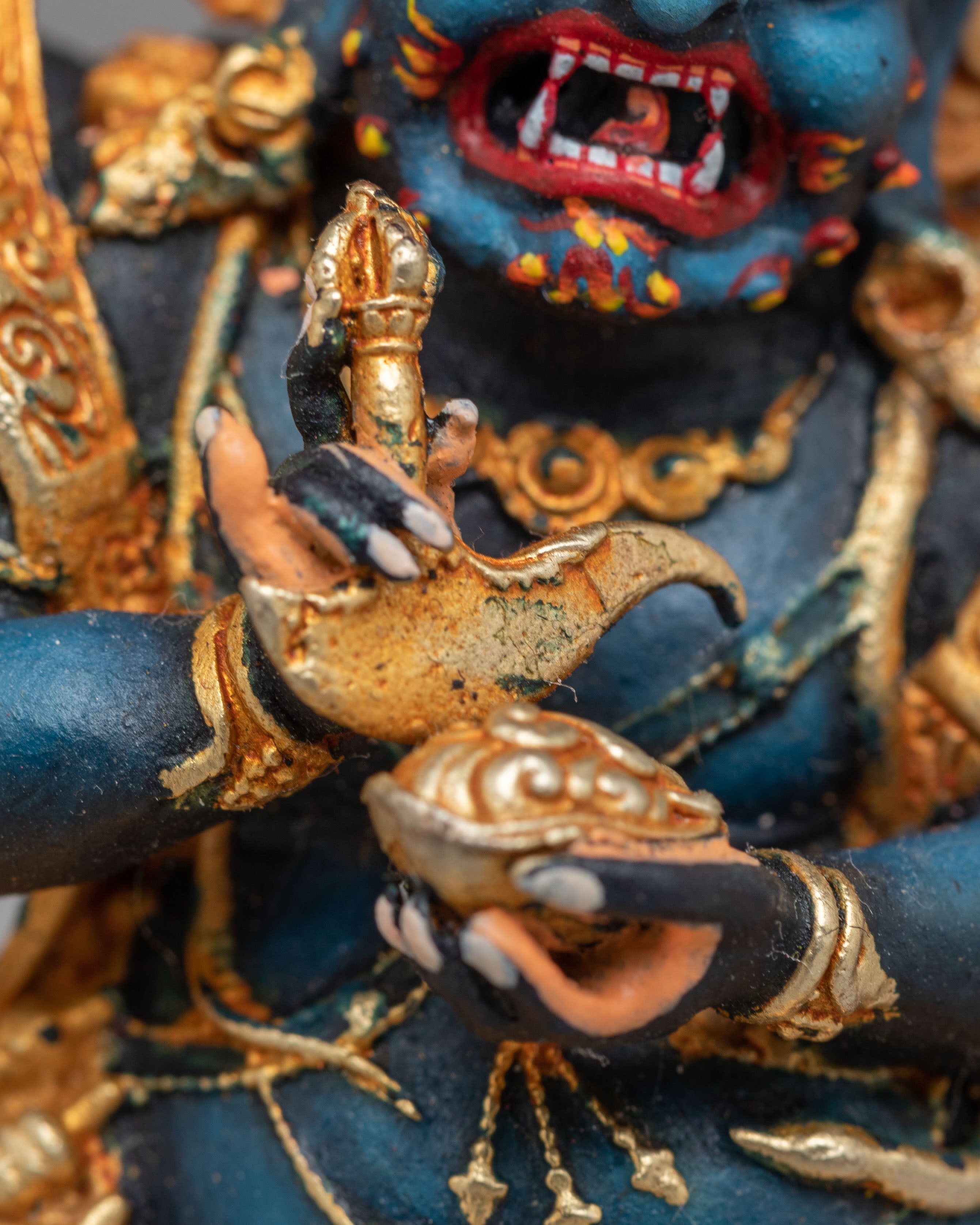 Six-Armed Mahakala Protector Deity Statue | Symbol of Protection and Strength