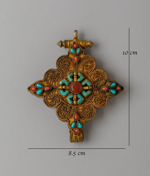 Handcrafted Sacred Tibetan Ghau Box Locket for Accessory