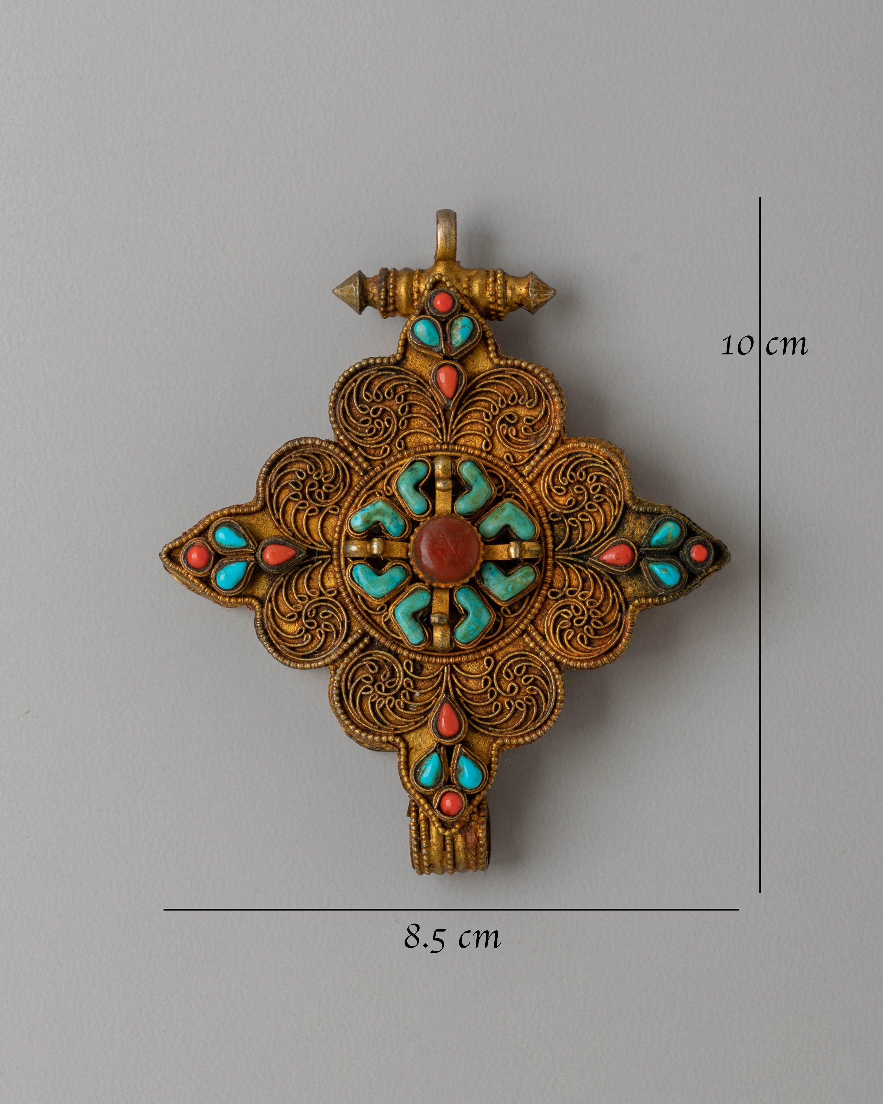 Handcrafted Sacred Tibetan Ghau Box Locket for Accessory